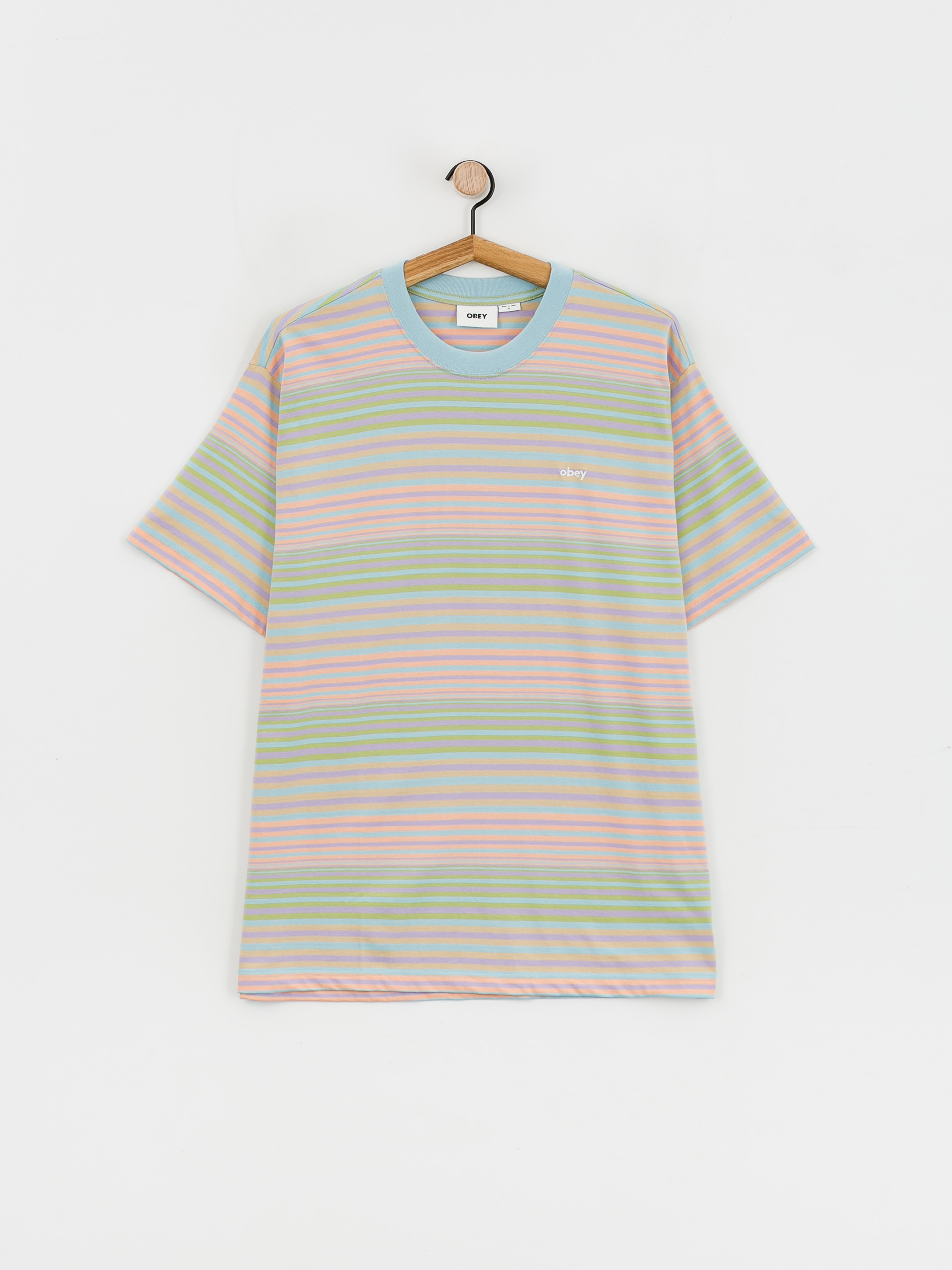 OBEY Break póló (sky blue multi)