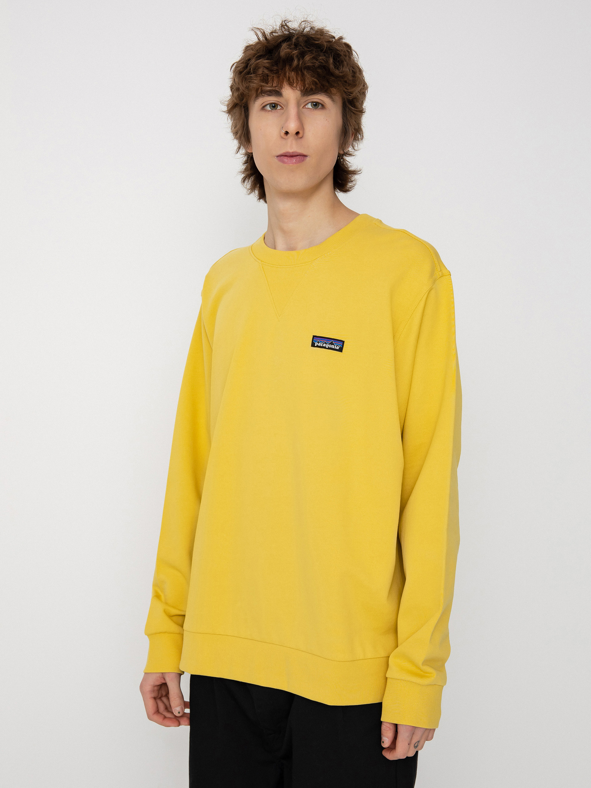 Patagonia Regenerative Organic Certified Cotton Crewneck Pulóver (surfboard yellow)