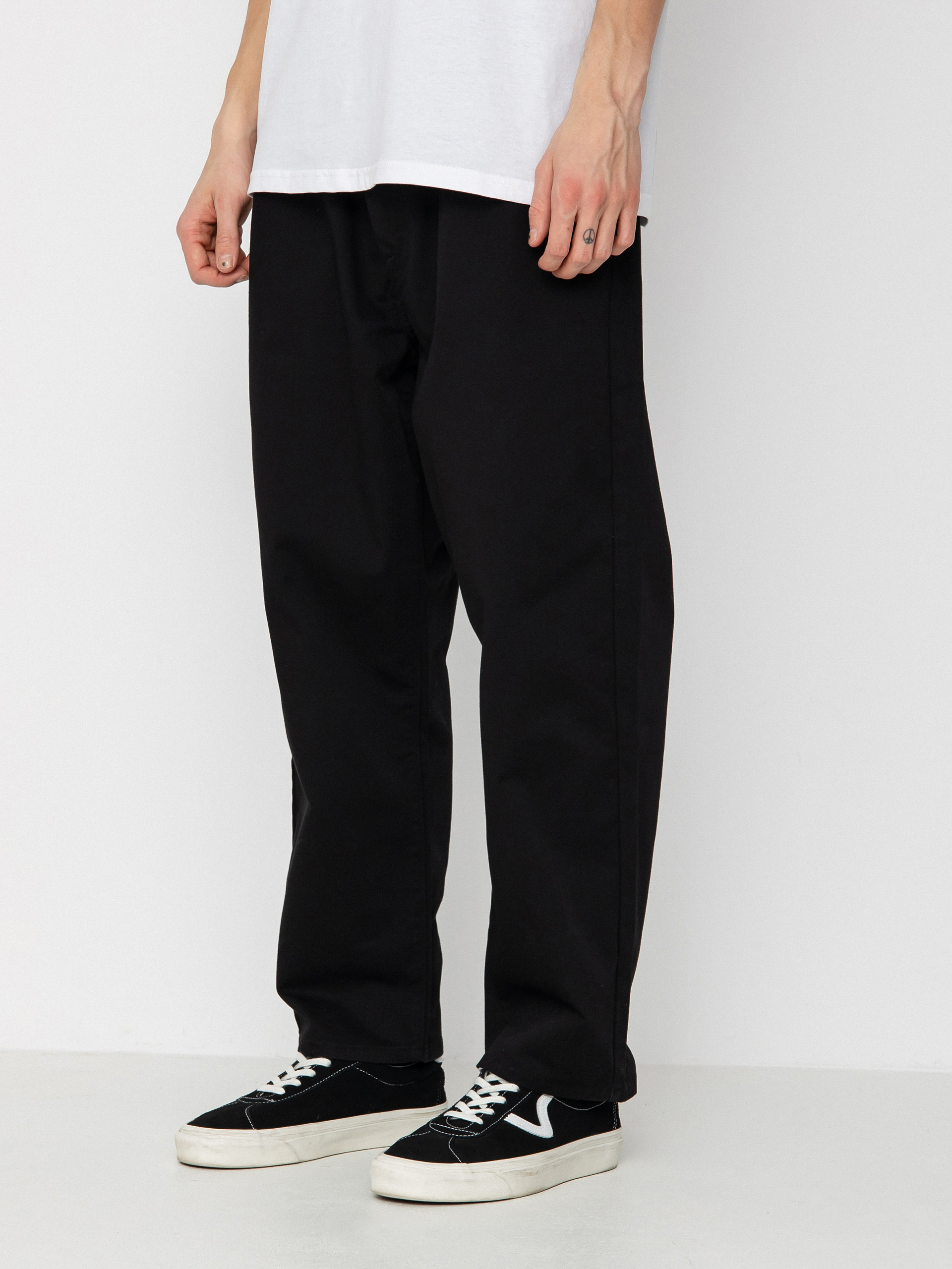 Volcom Pleated Loose Tapered Chino Kisnadrág (black)