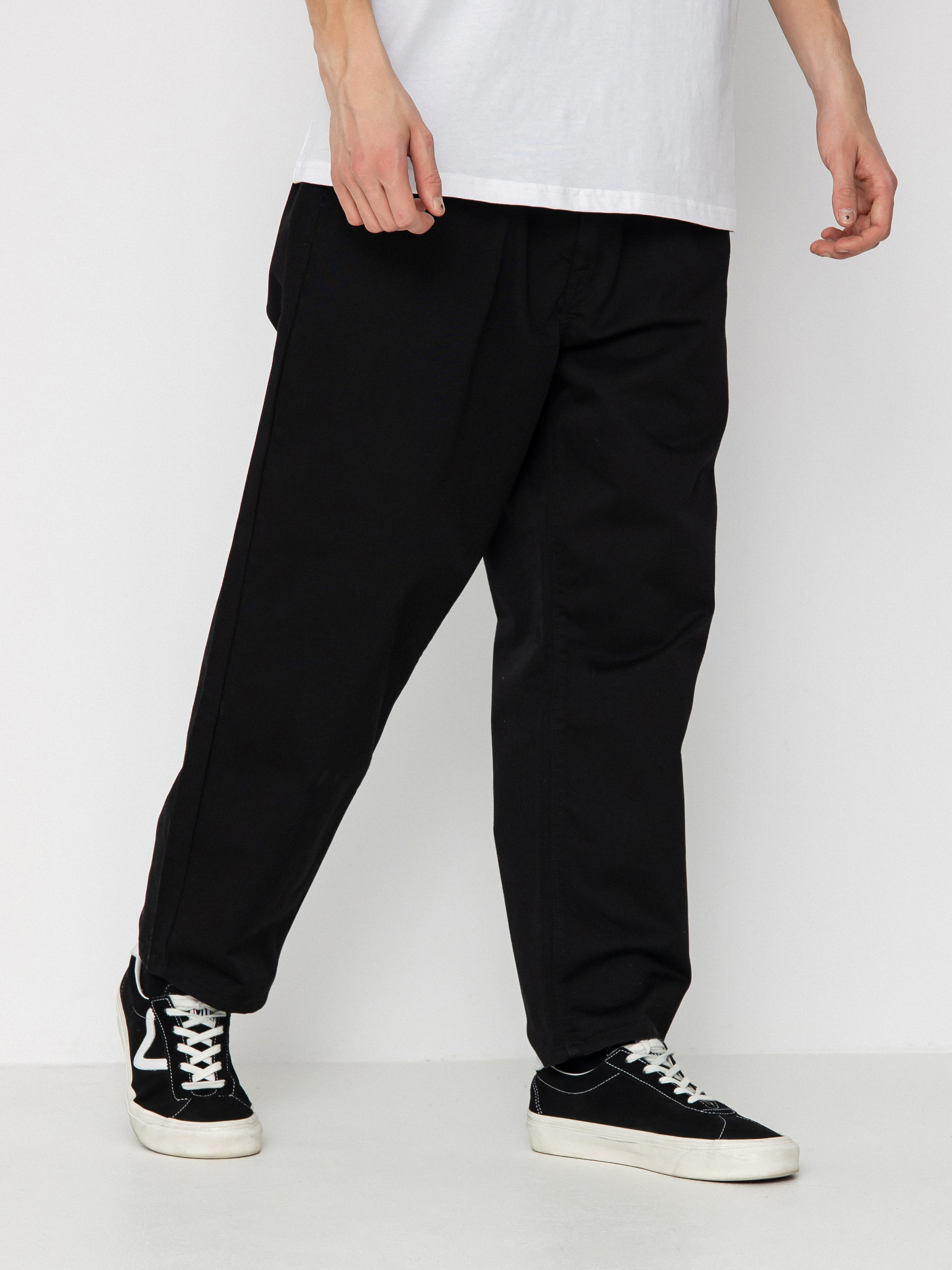Volcom Pleated Loose Tapered Chino Kisnadrág (black)