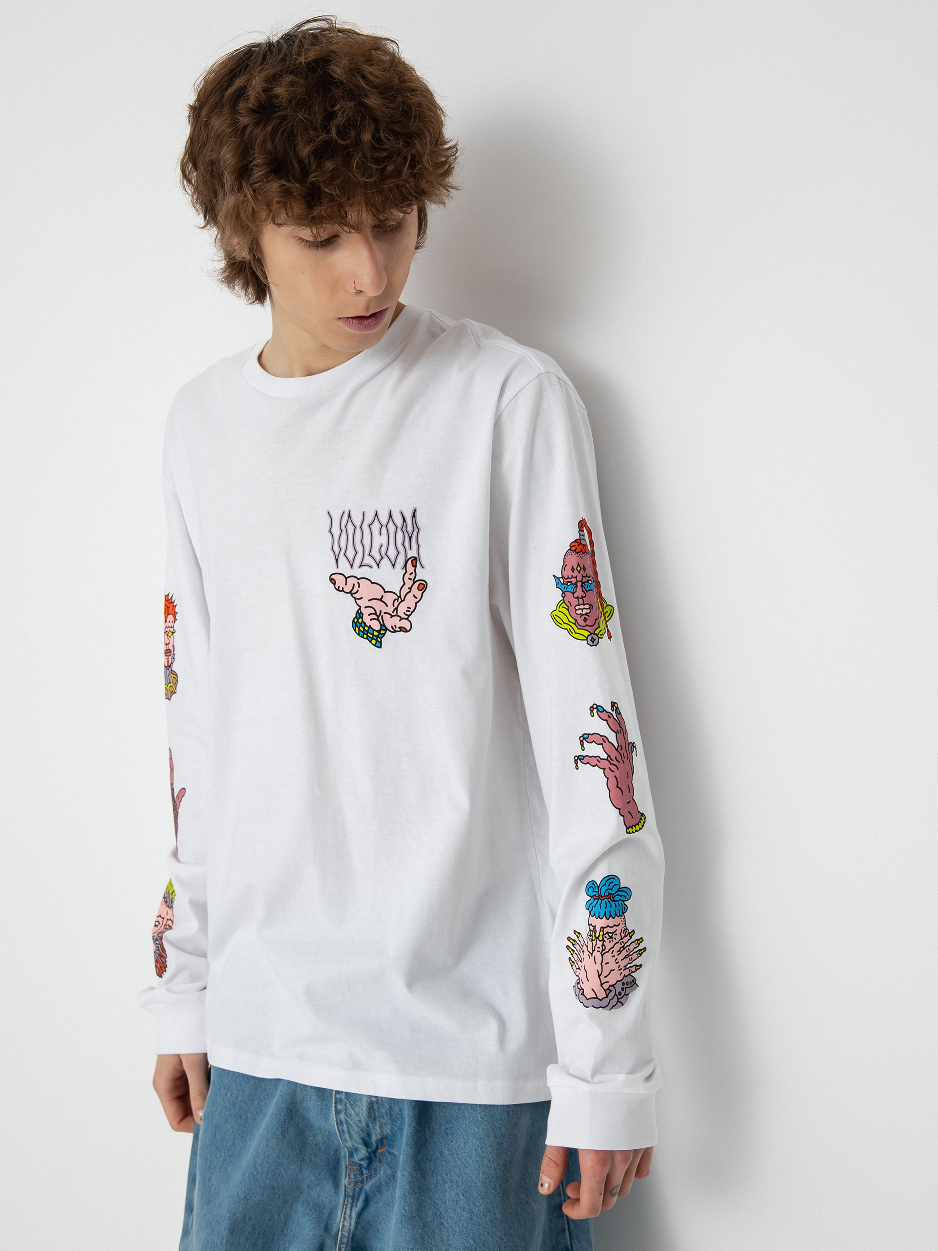 Volcom Connected Minds Hosszú ujjú felső (white)