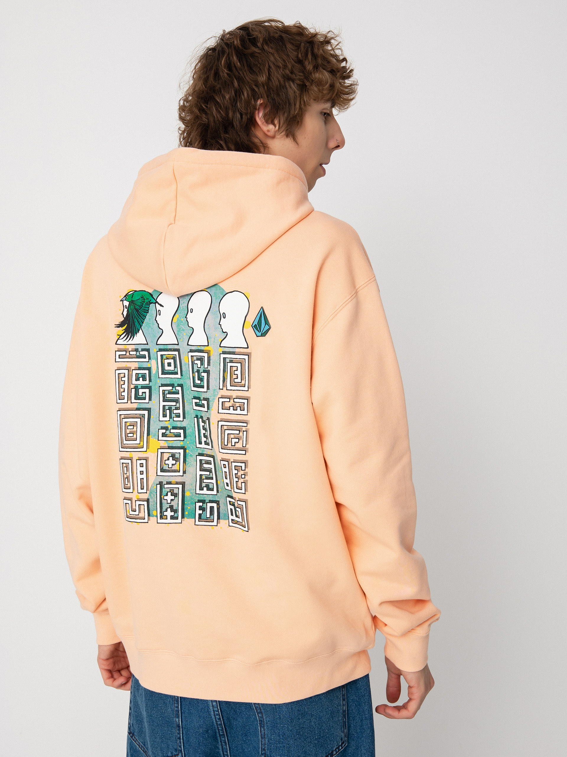 Volcom Fa Ed Merlin Murray HD Kapucnis pulóver (peach bud)