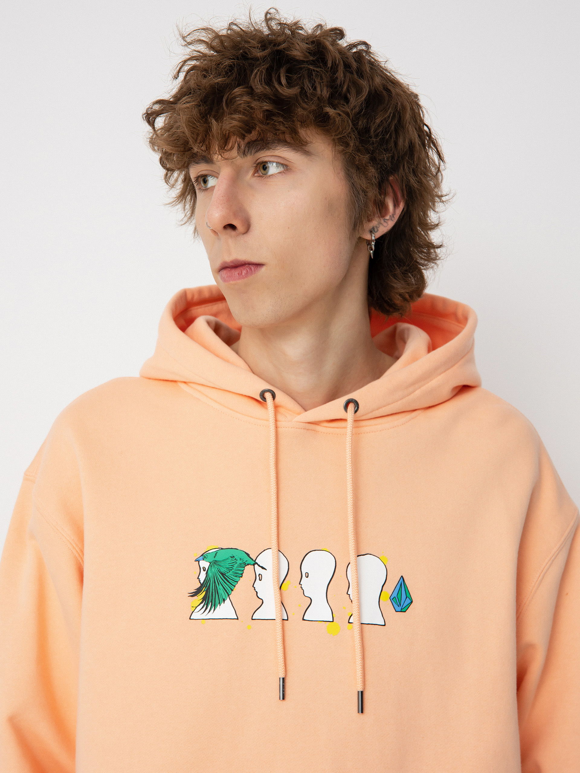 Volcom Fa Ed Merlin Murray HD Kapucnis pulóver (peach bud)