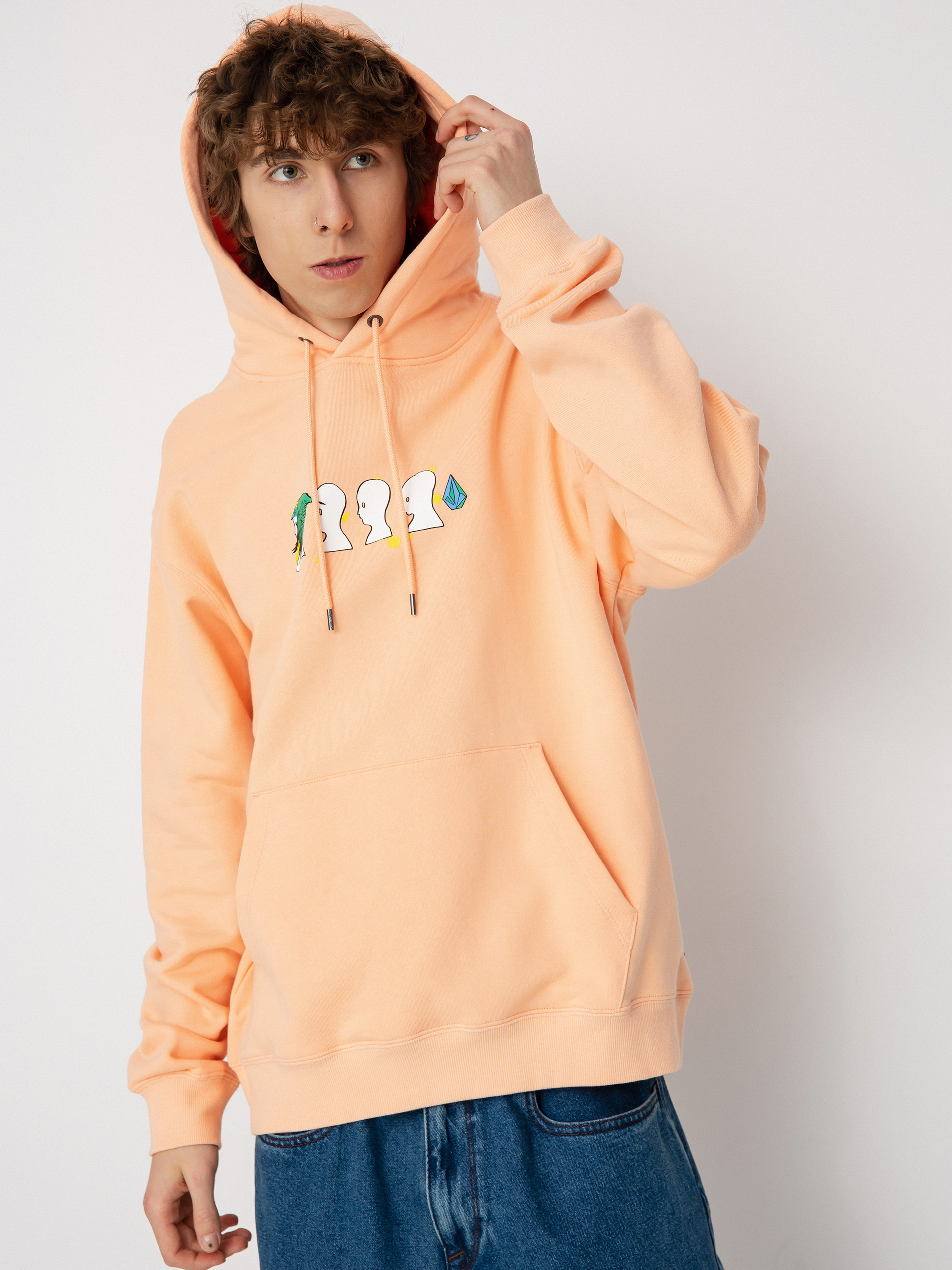 Volcom Fa Ed Merlin Murray HD Kapucnis pulóver (peach bud)