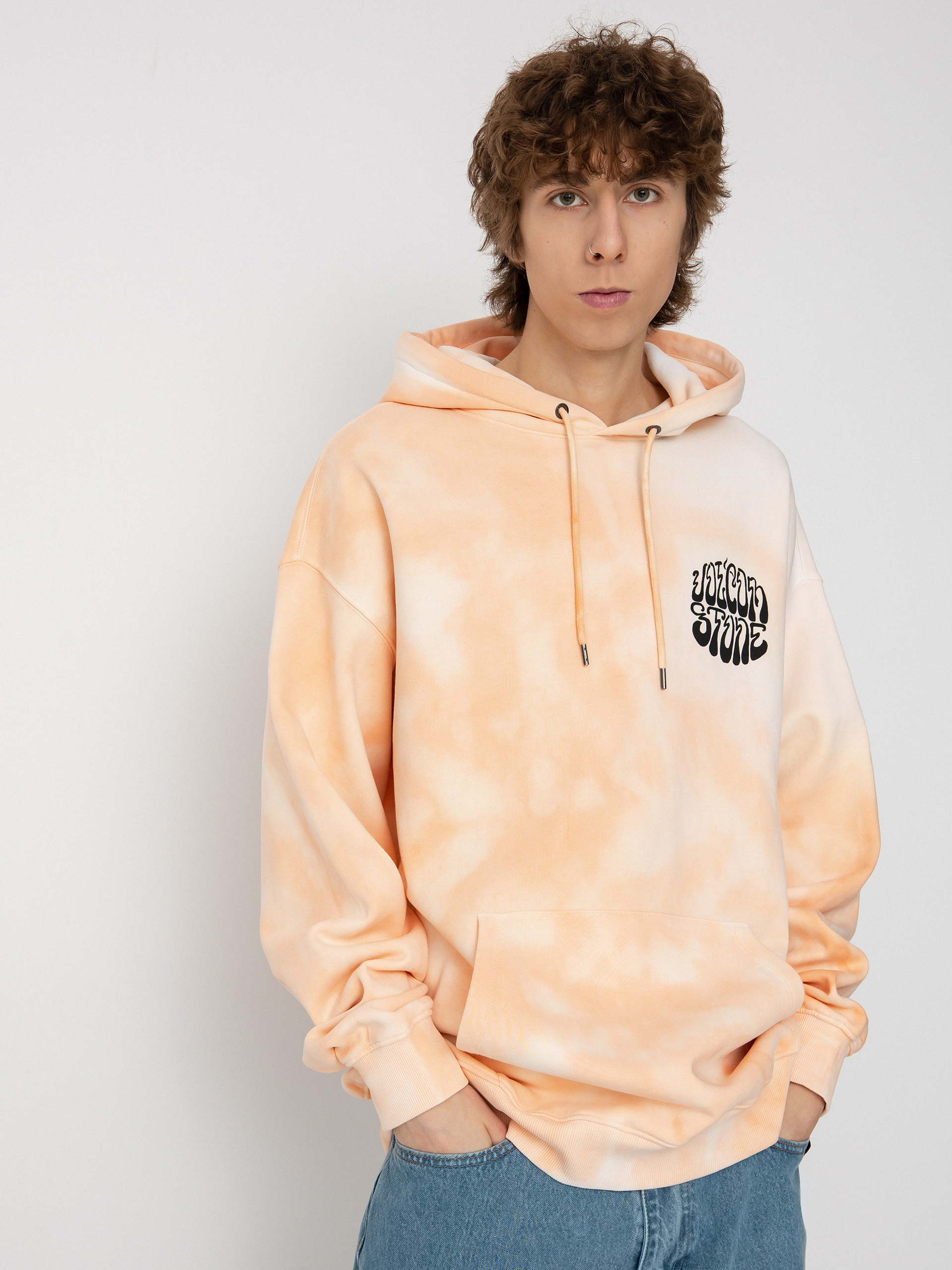 Volcom Trippin Dye HD Kapucnis pulóver (peach bud)