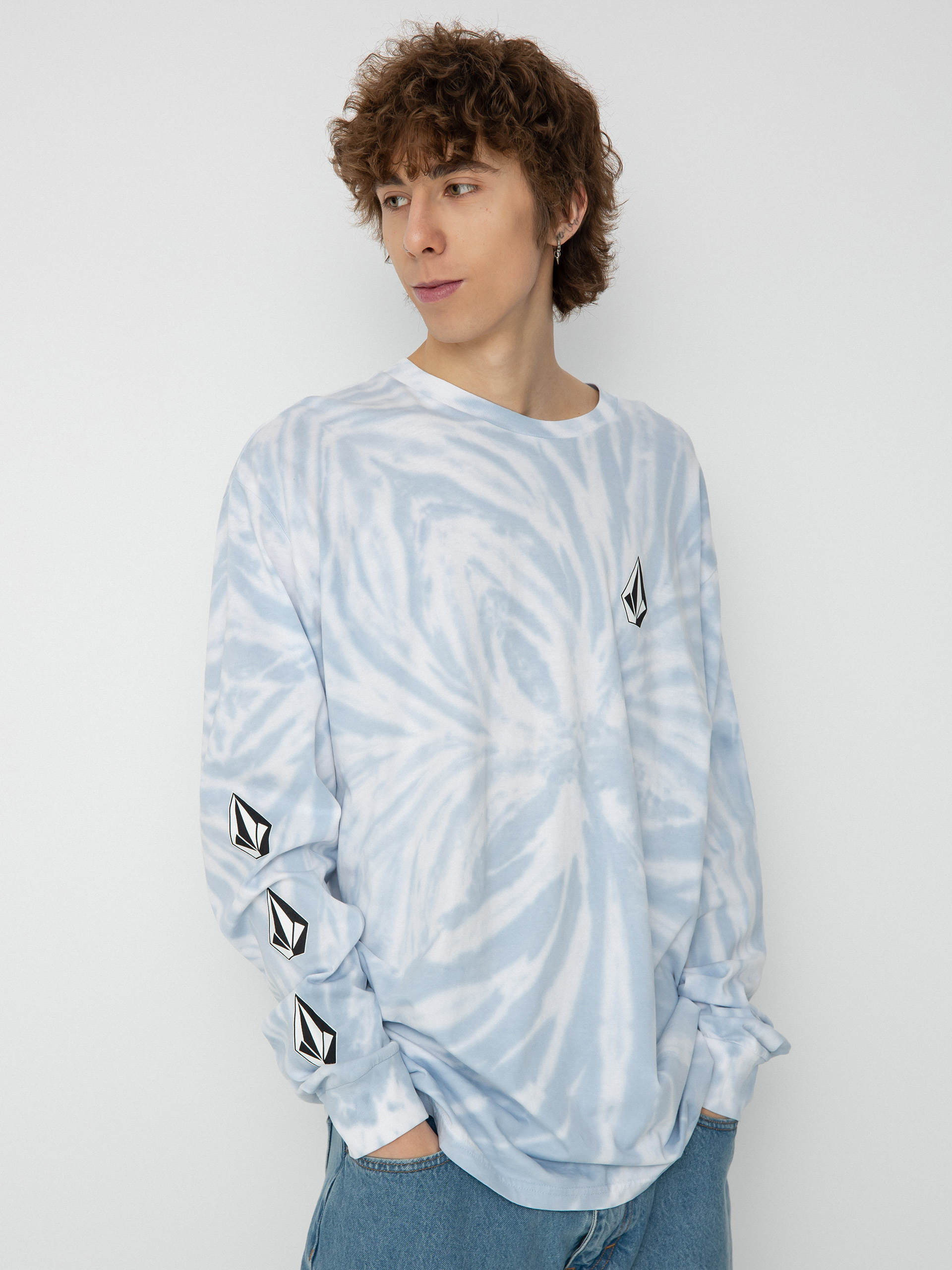 Volcom Iconic Stone Dye Hosszú ujjú felső (celestial blue)