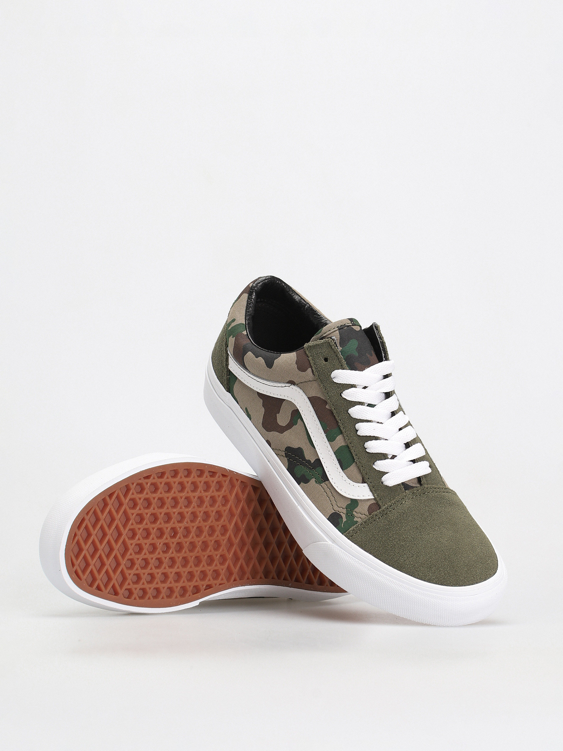 Vans Old Skool Cipők (camo olive/white)
