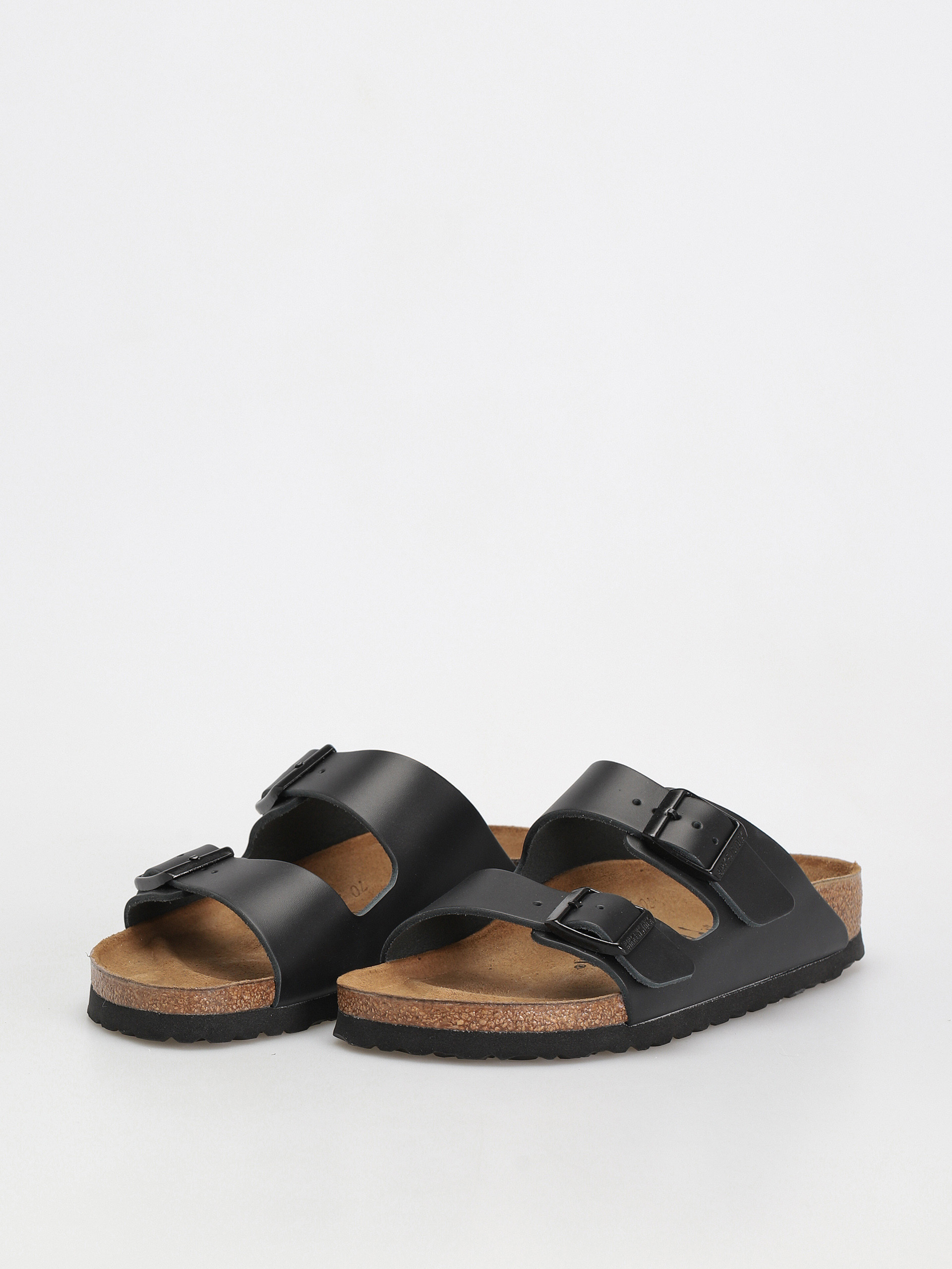 Birkenstock Arizona Natural Leather Narrow Flip-flop papucsok Wmn (black)
