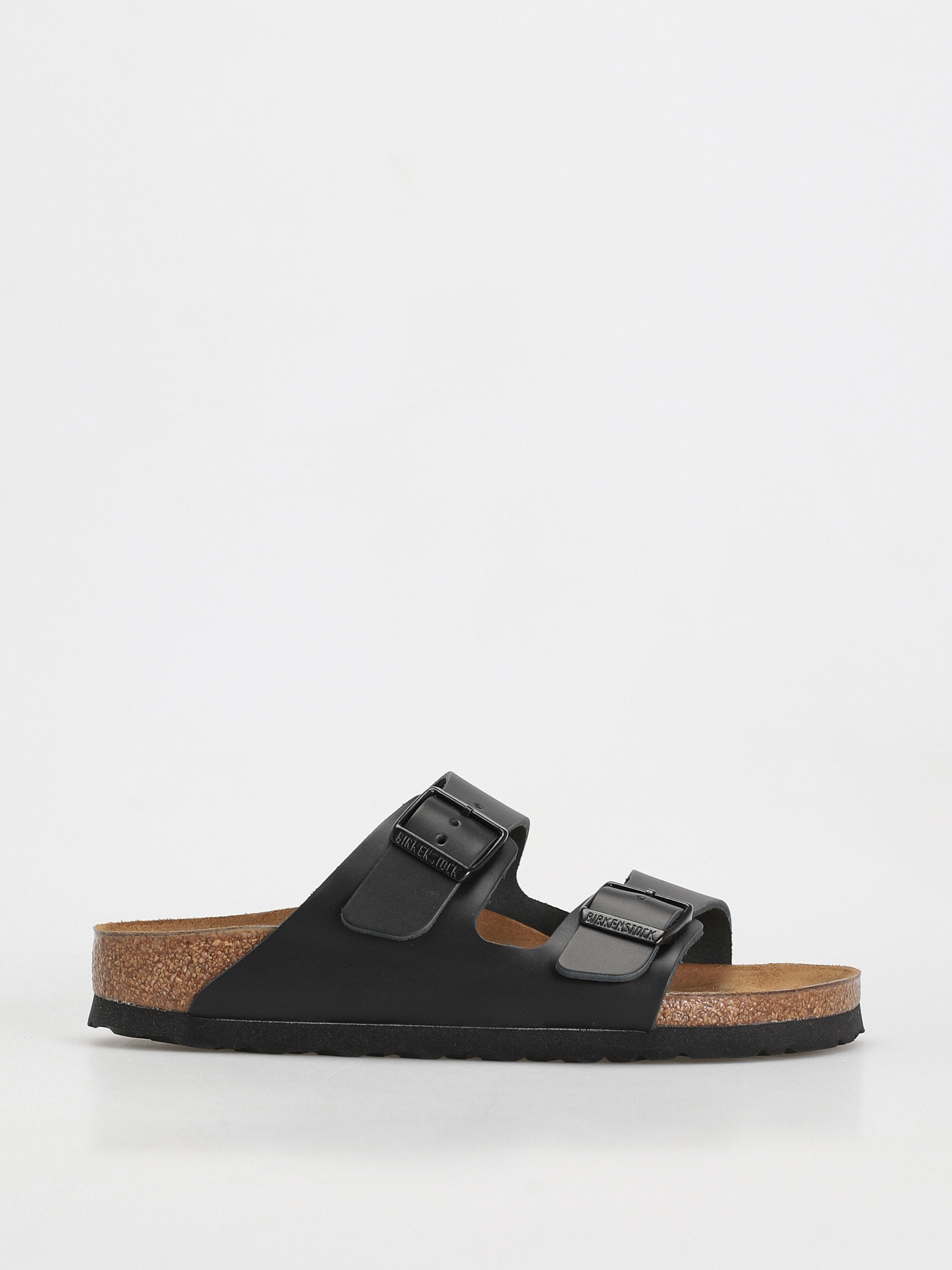 Birkenstock Arizona Natural Leather Narrow Flip-flop papucsok Wmn (black)