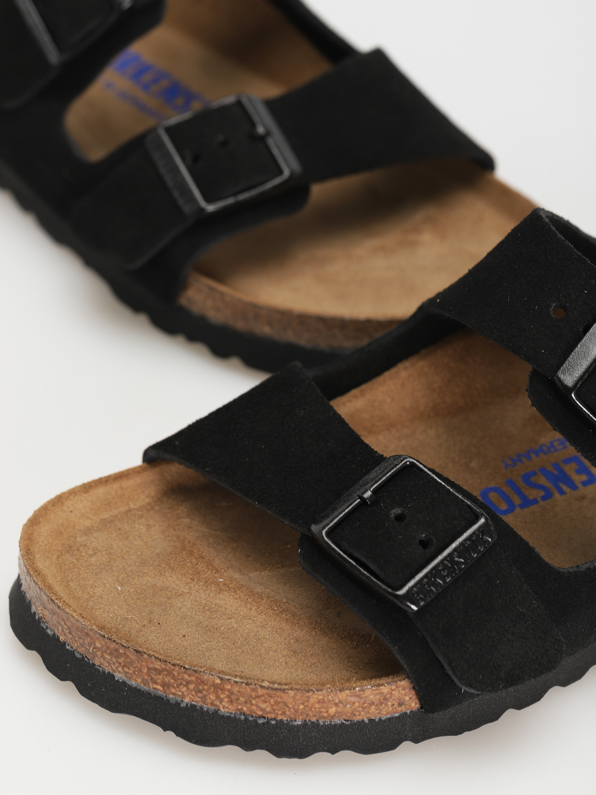 Birkenstock Arizona Suede Narrow Flip-flop papucsok Wmn (black)