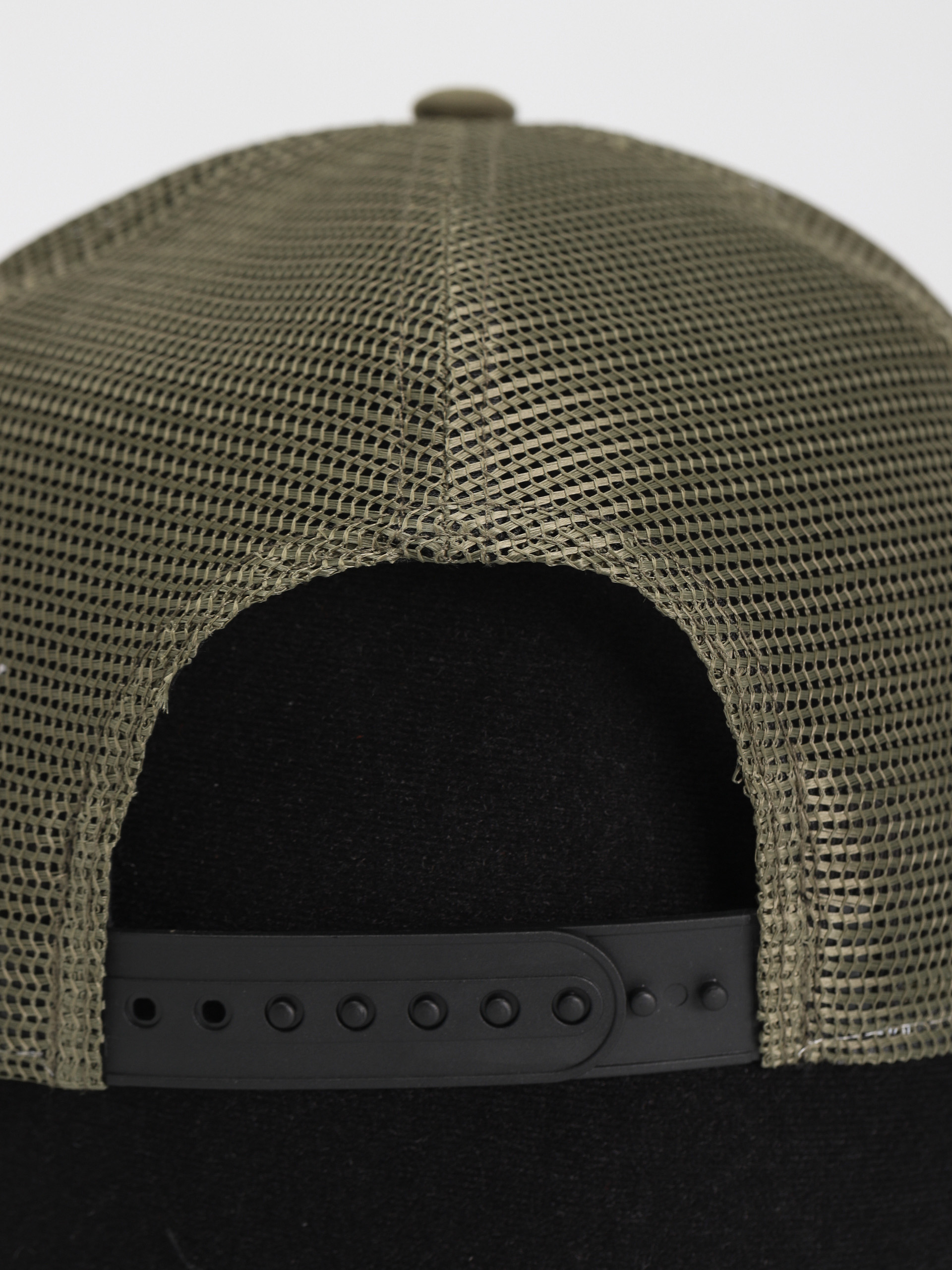 New Era US State Wordmark Trucker Baseball sapka (olive/white)