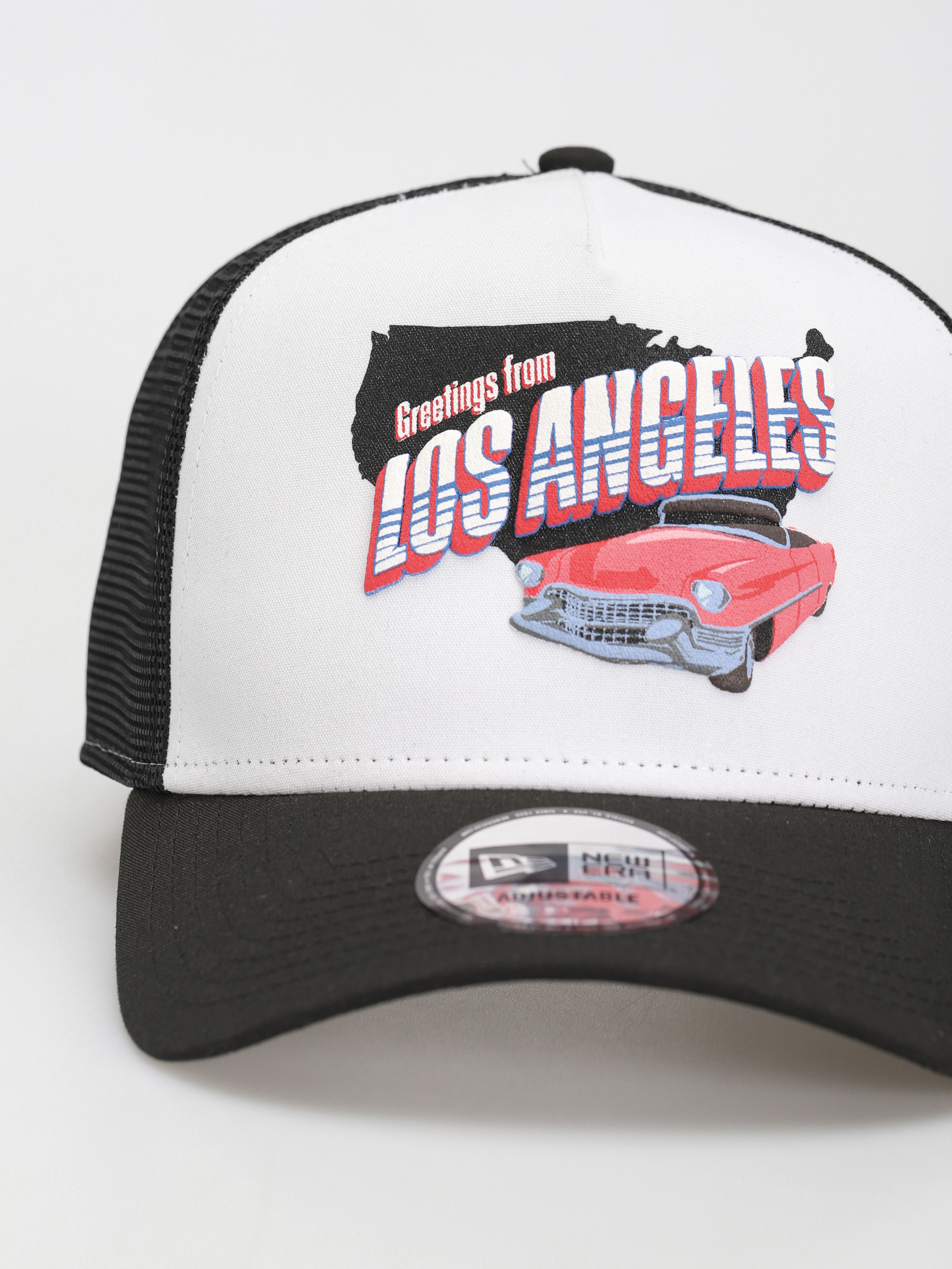 New Era US State Wordmark Trucker Baseball sapka (black/white)