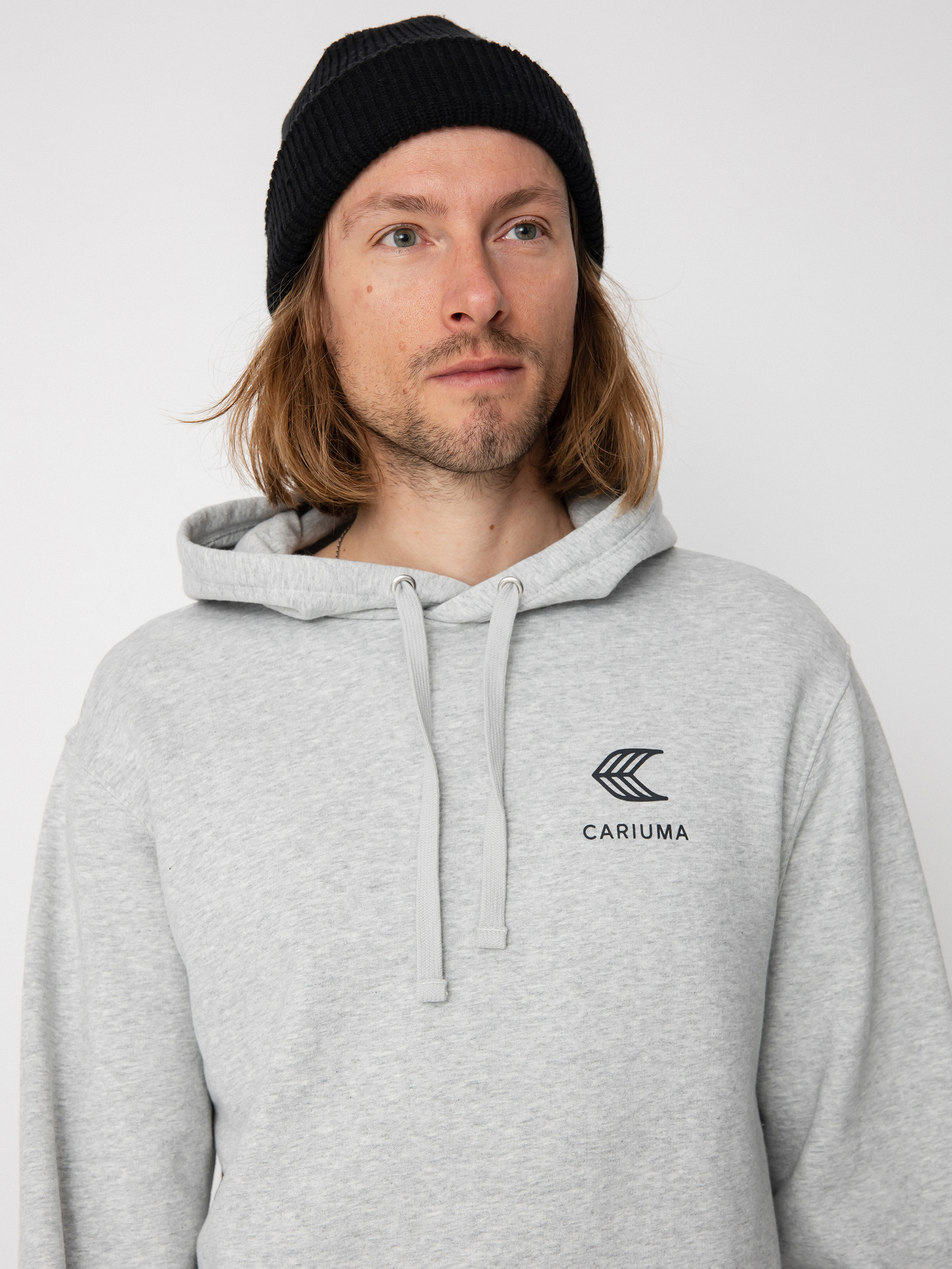 Cariuma Logo HD Kapucnis pulóver (melange grey)