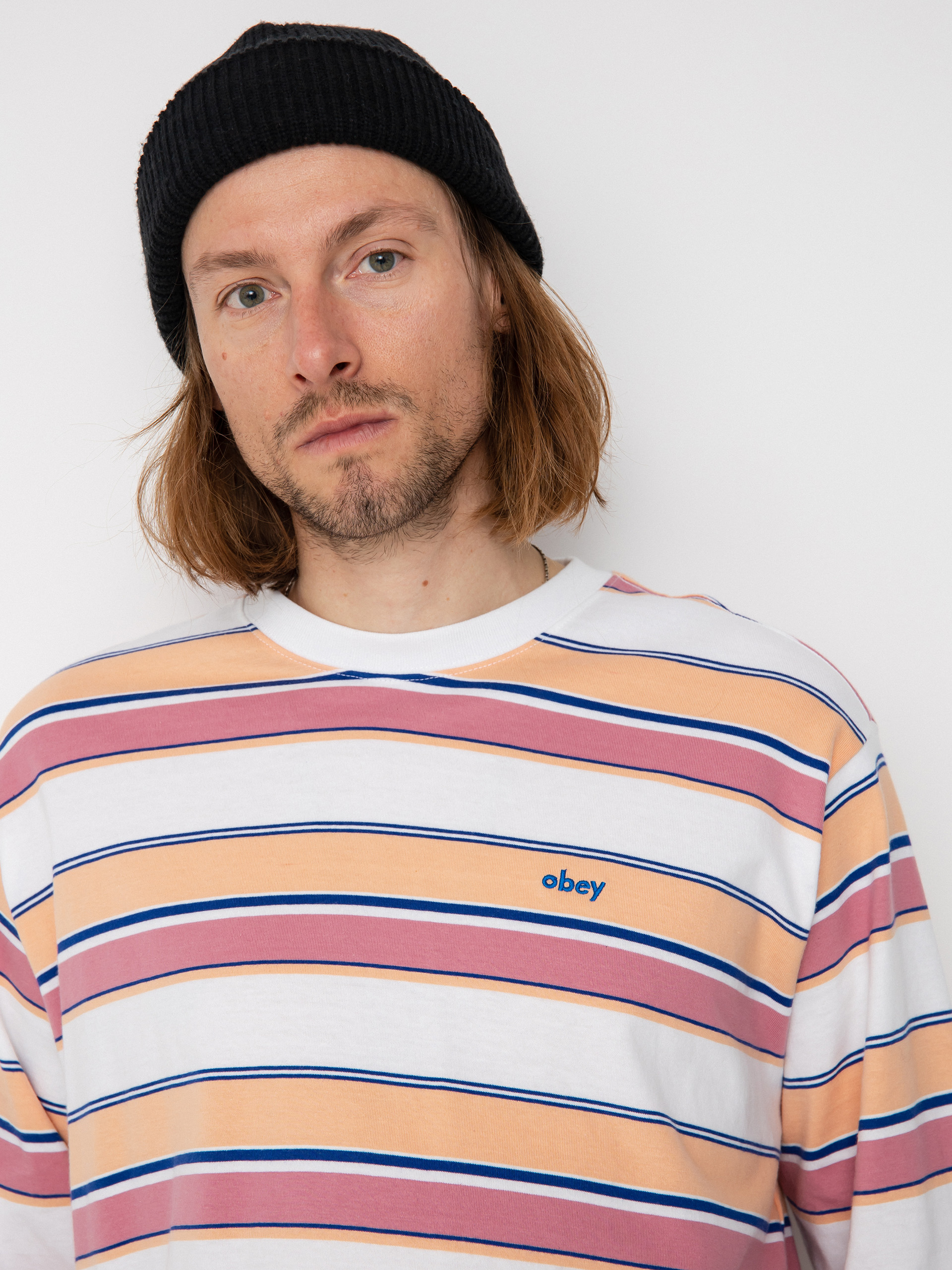 OBEY Direct Hosszú ujjú felső (white multi)