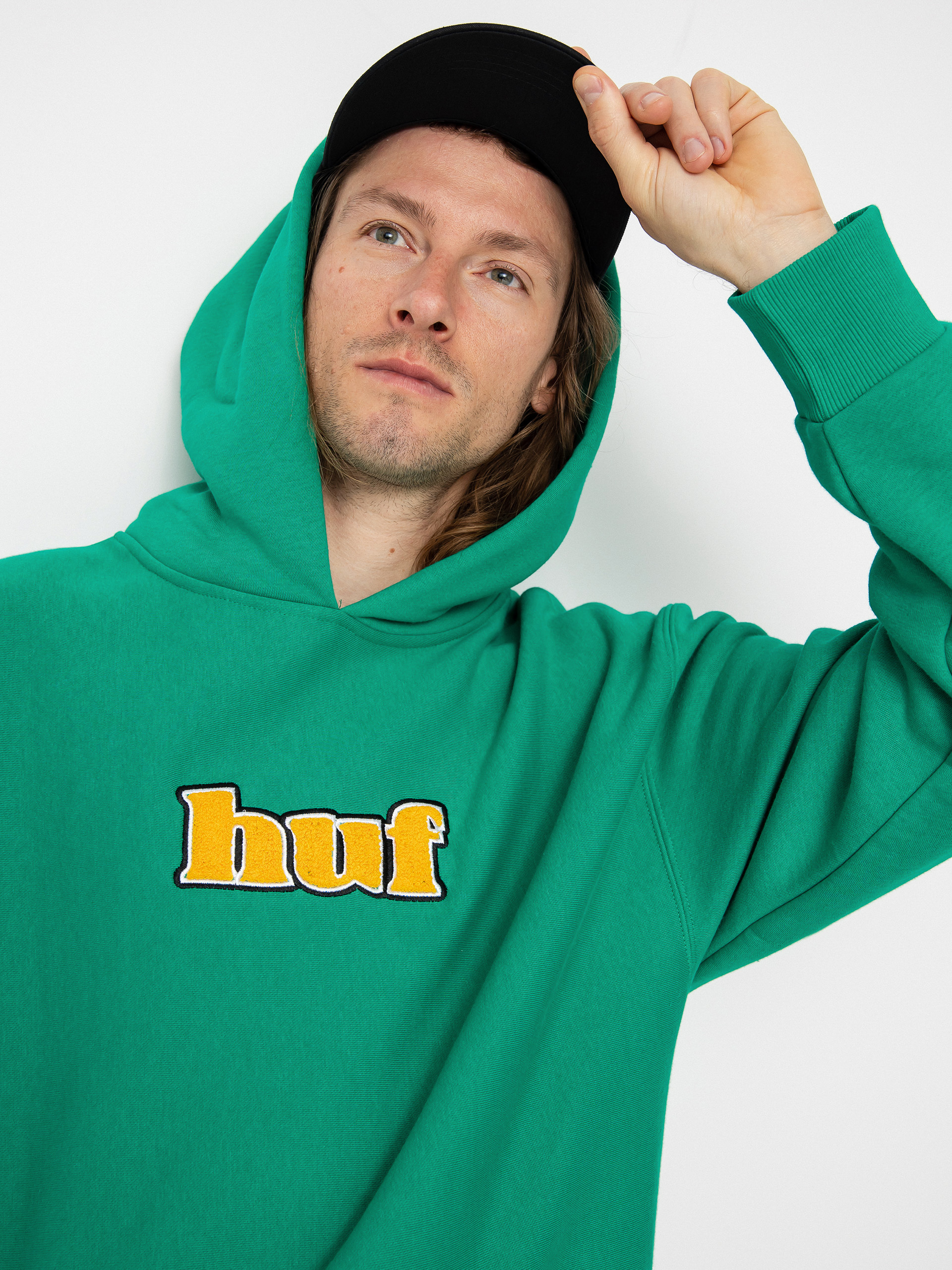 HUF Madison Heavyweight HD Kapucnis pulóver (emerald)