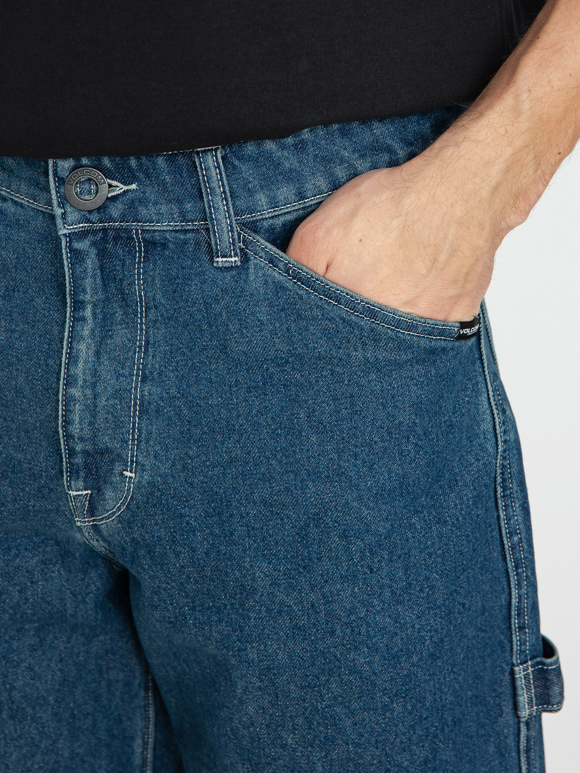 Volcom Labored Denim Utility Rövidnadrág (indigo ridge wash)