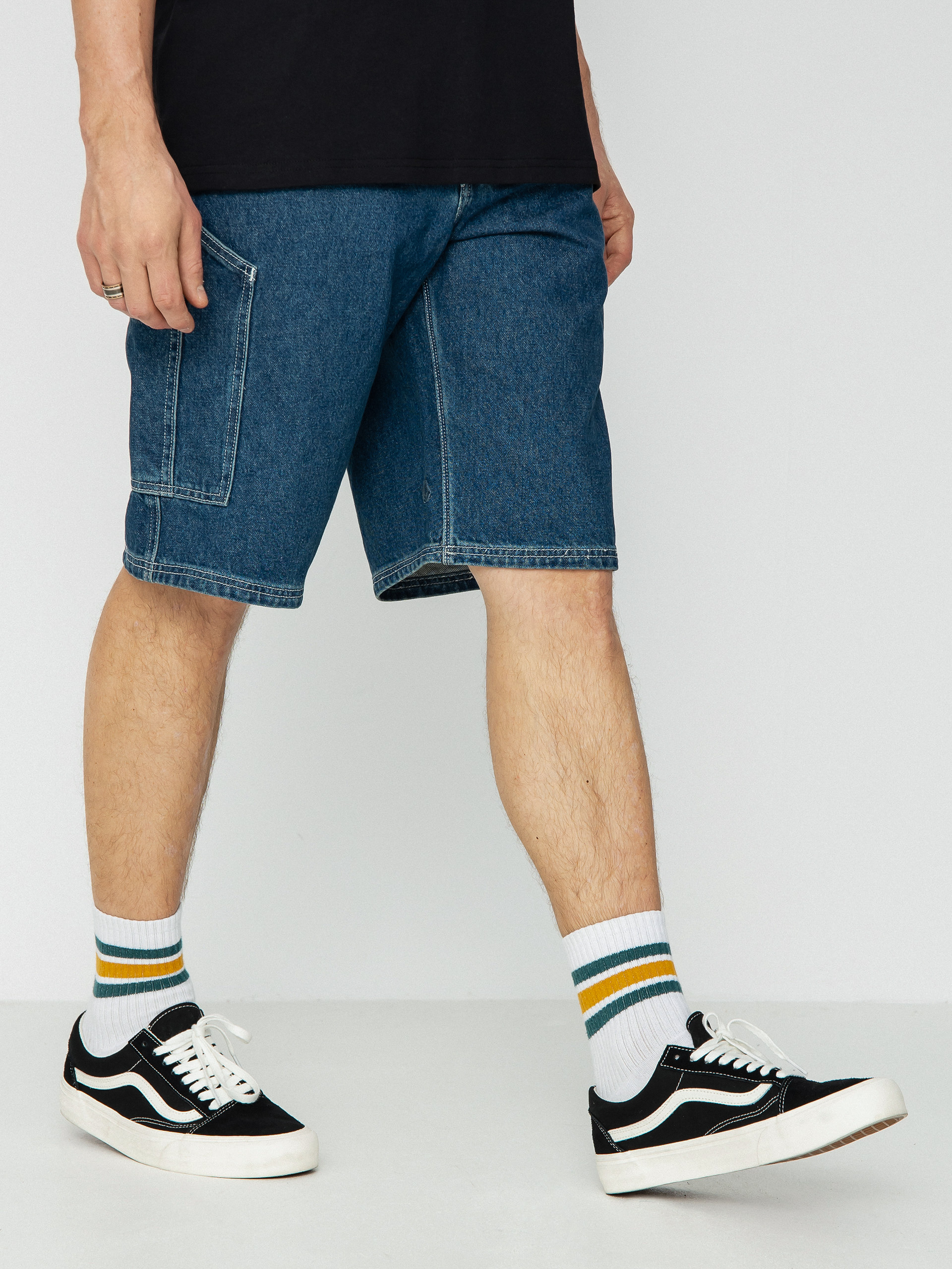 Volcom Labored Denim Utility Rövidnadrág (indigo ridge wash)