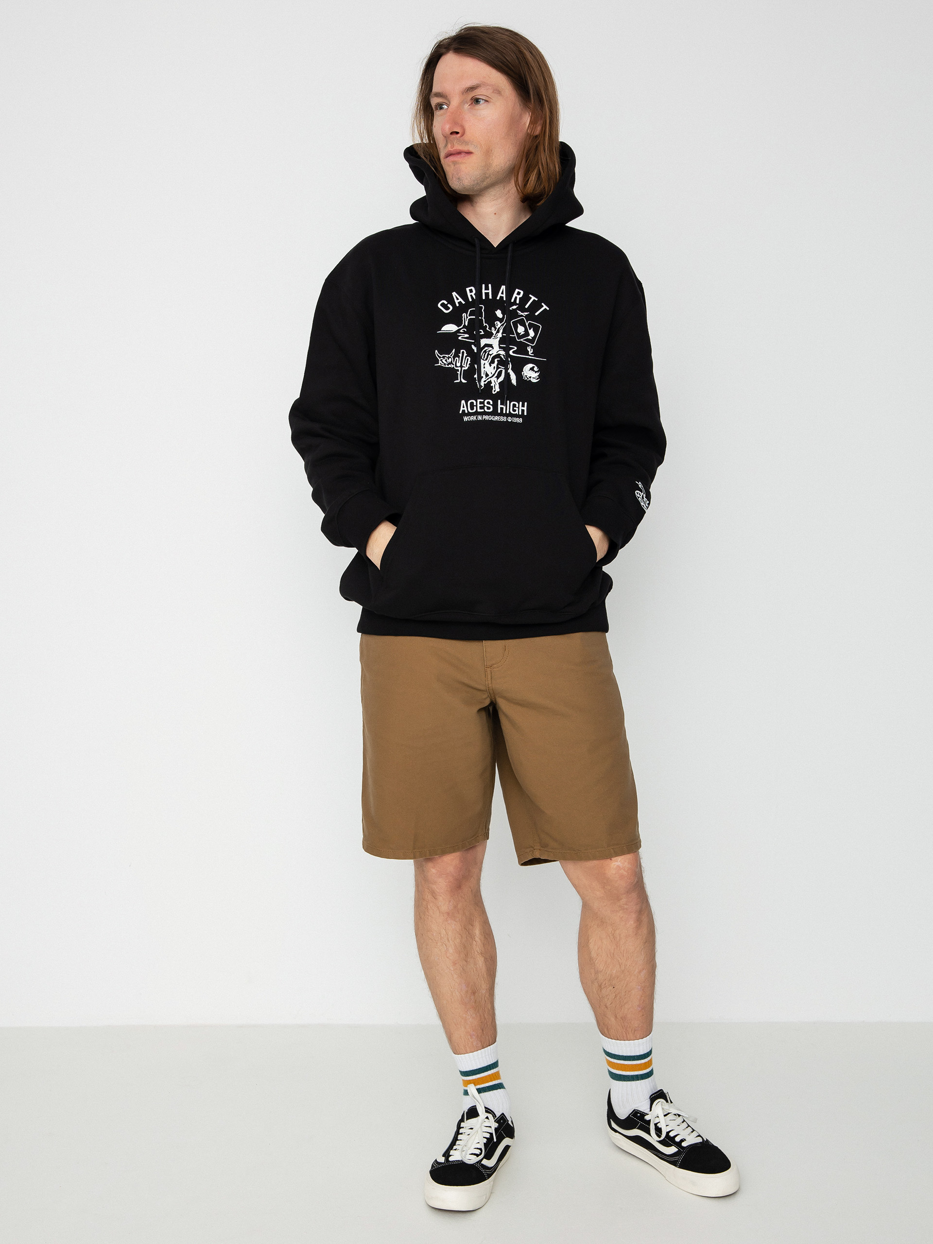 Carhartt WIP Souvenir Valley HD Kapucnis pulóver (black/wax)