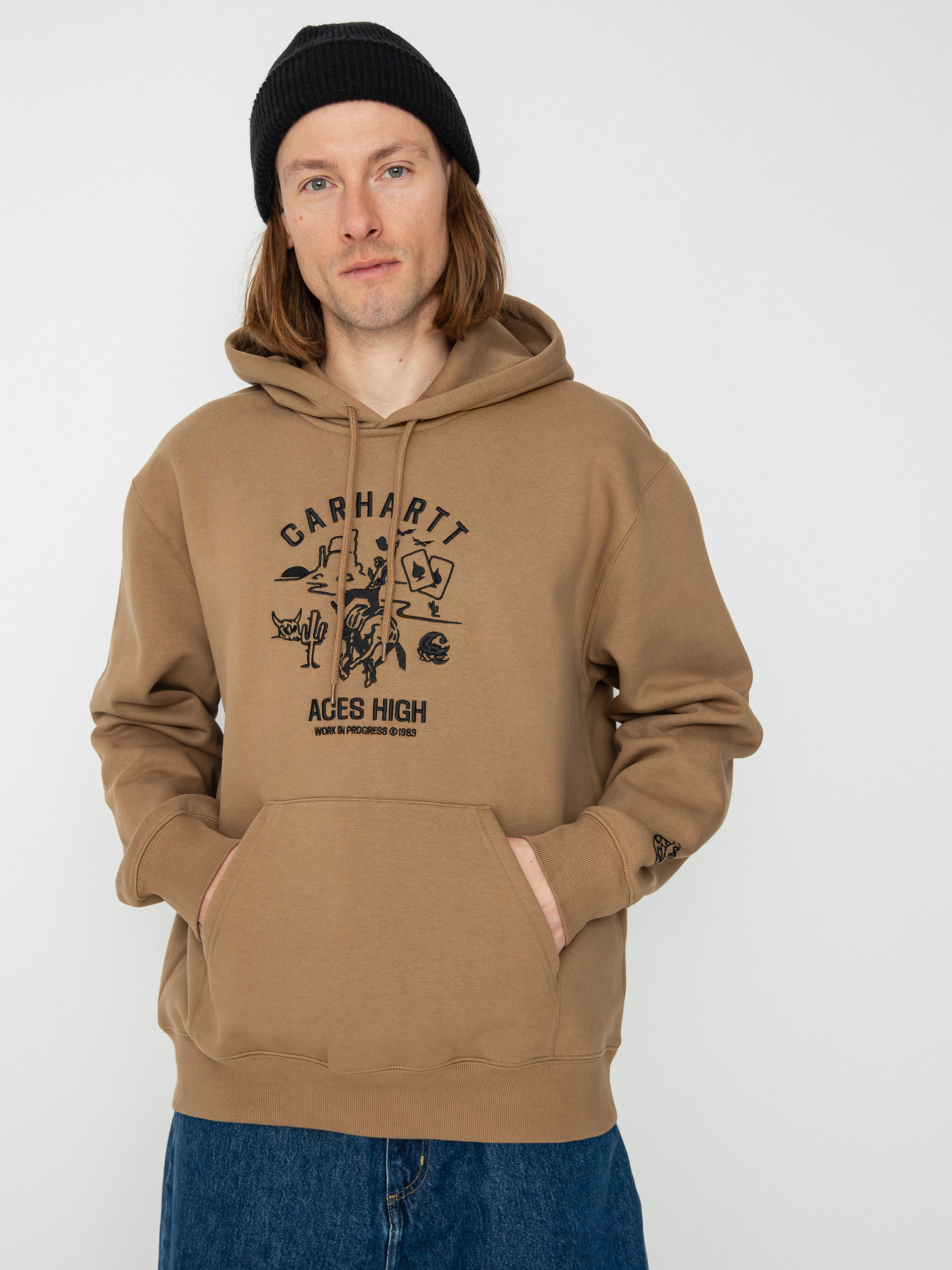 Carhartt WIP Souvenir Valley HD Kapucnis pulóver (buffalo/black)