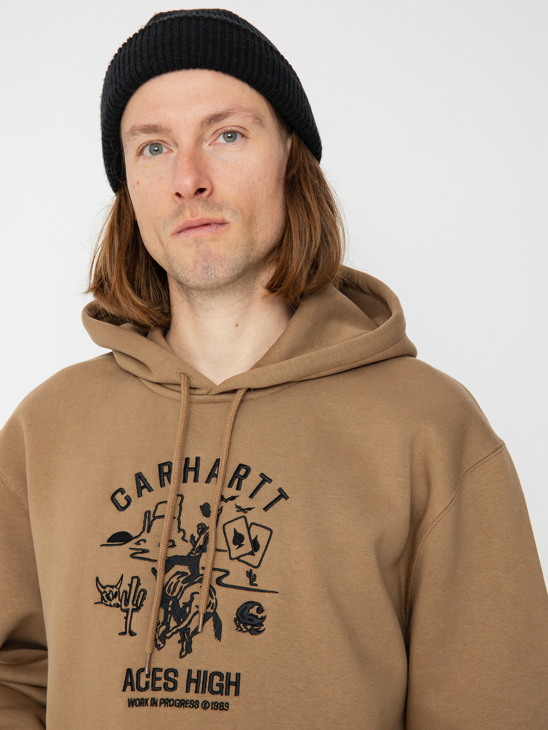 Carhartt WIP Souvenir Valley HD Kapucnis pulóver (buffalo/black)