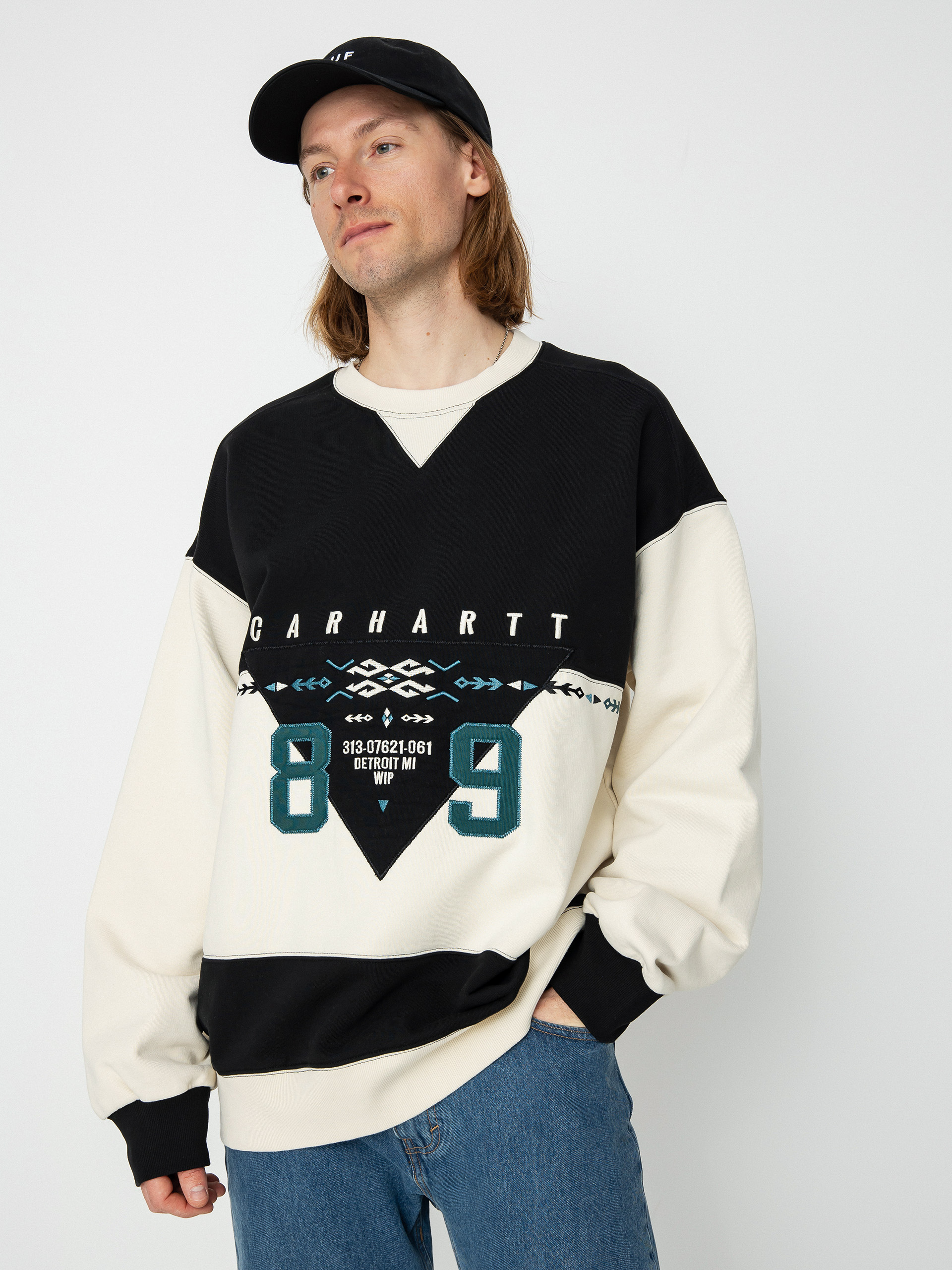 Carhartt WIP Santa Fe Pulóver (black/natural)