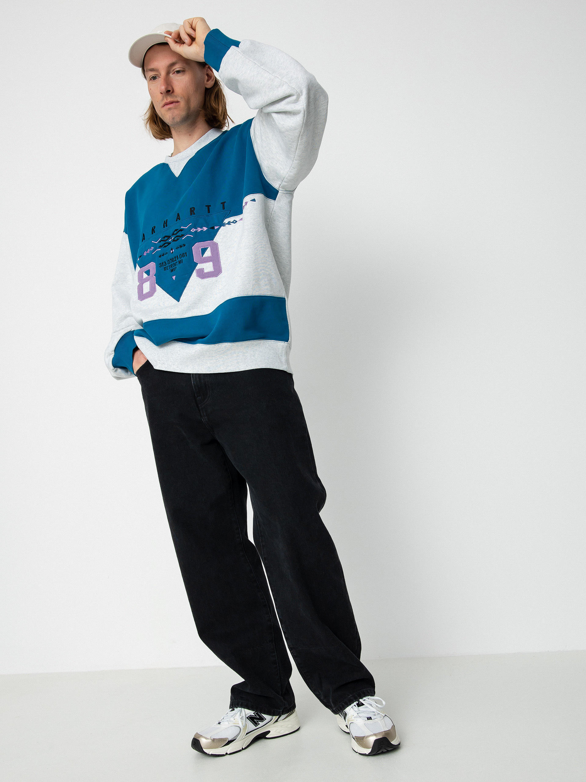 Carhartt WIP Santa Fe Pulóver (amalfi/ash heather)