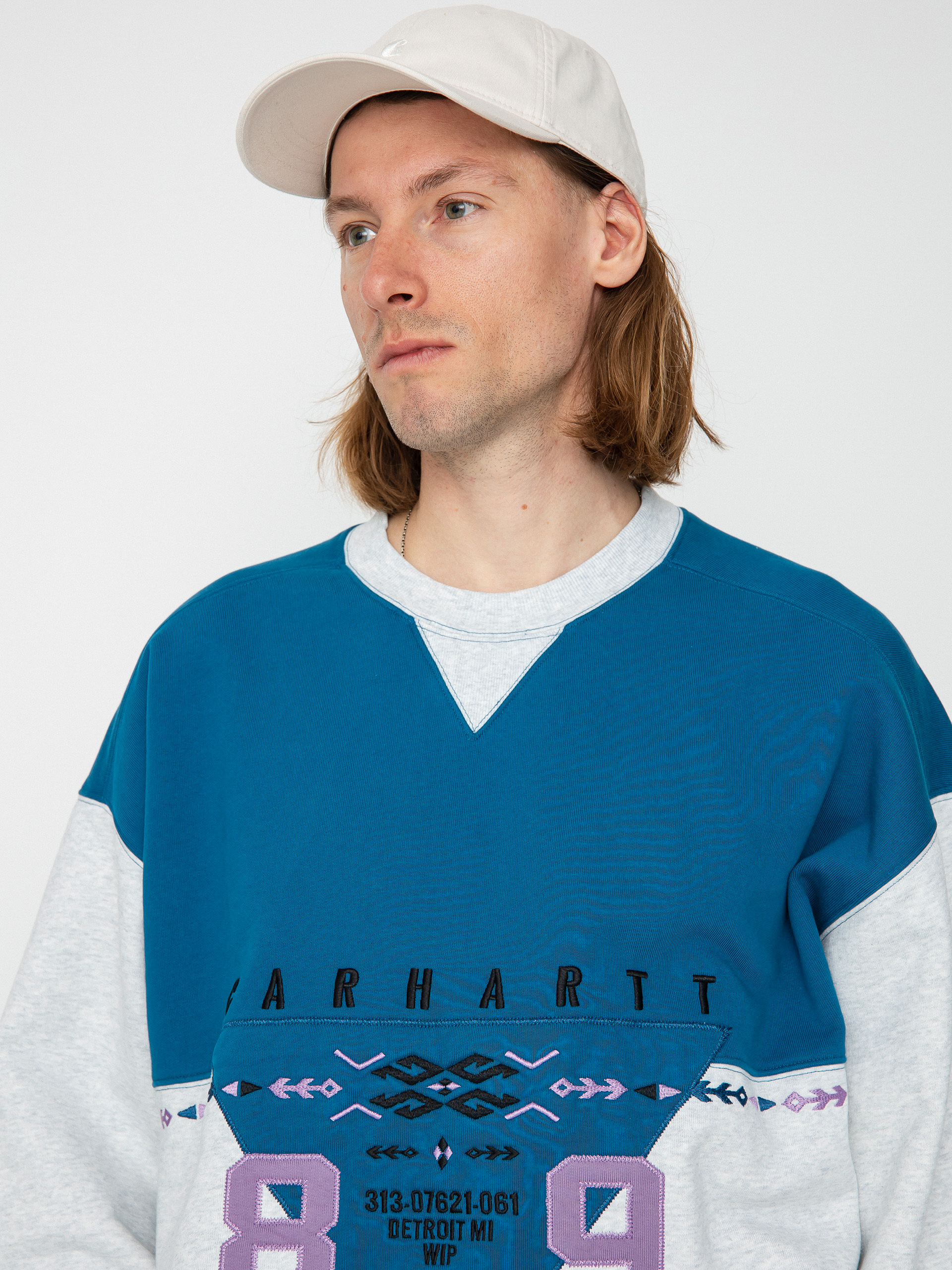 Carhartt WIP Santa Fe Pulóver (amalfi/ash heather)