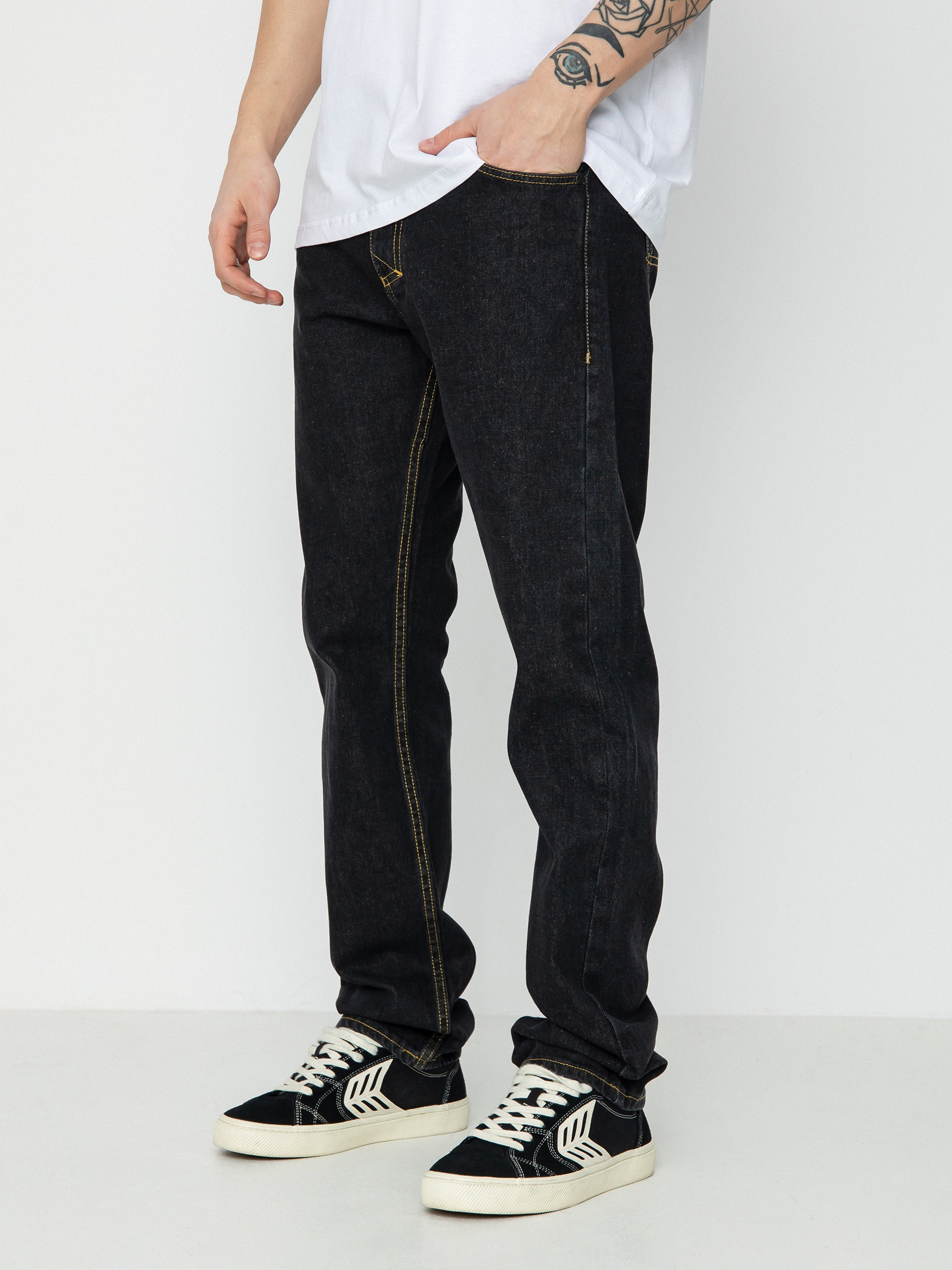 MassDnm Base Jeans Regular Fit Kisnadrág (black washed)