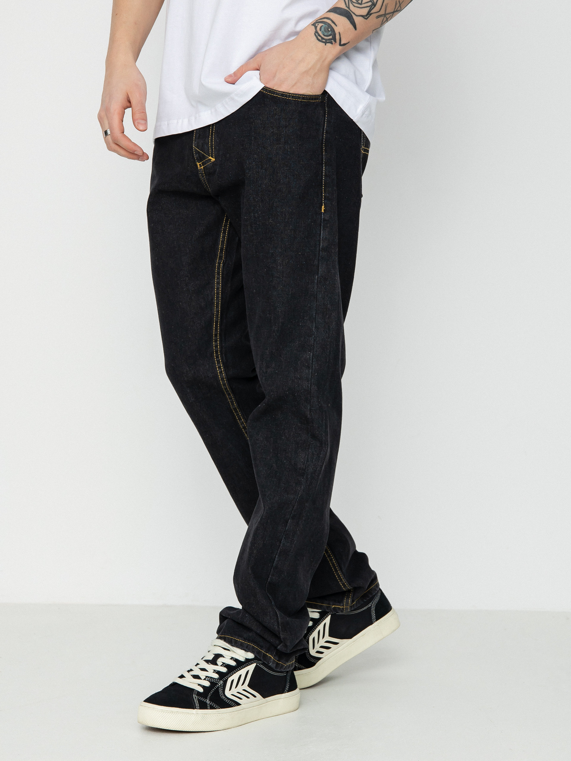 MassDnm Base Jeans Regular Fit Kisnadrág (black washed)