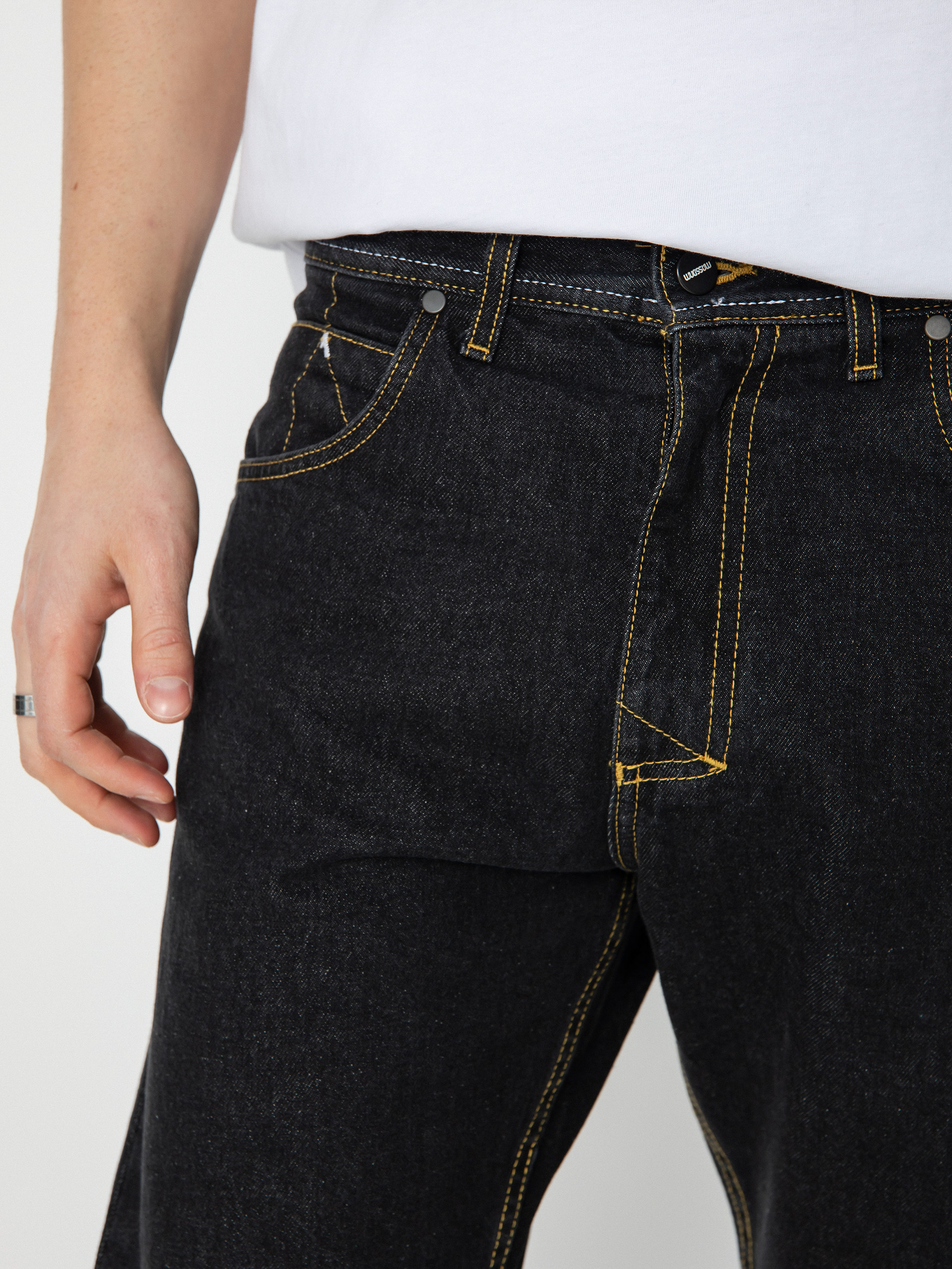 MassDnm Base Jeans Regular Fit Kisnadrág (black washed)