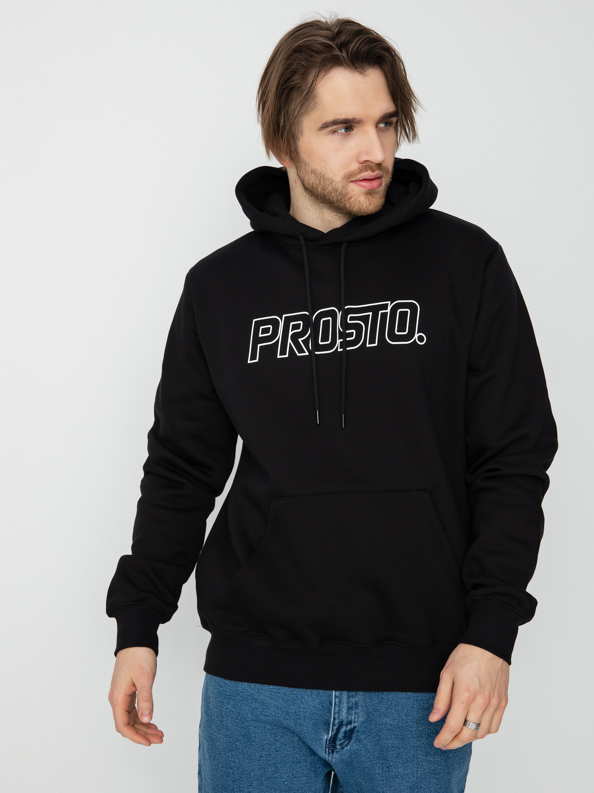 Prosto Logoute HD Kapucnis pulóver (black)