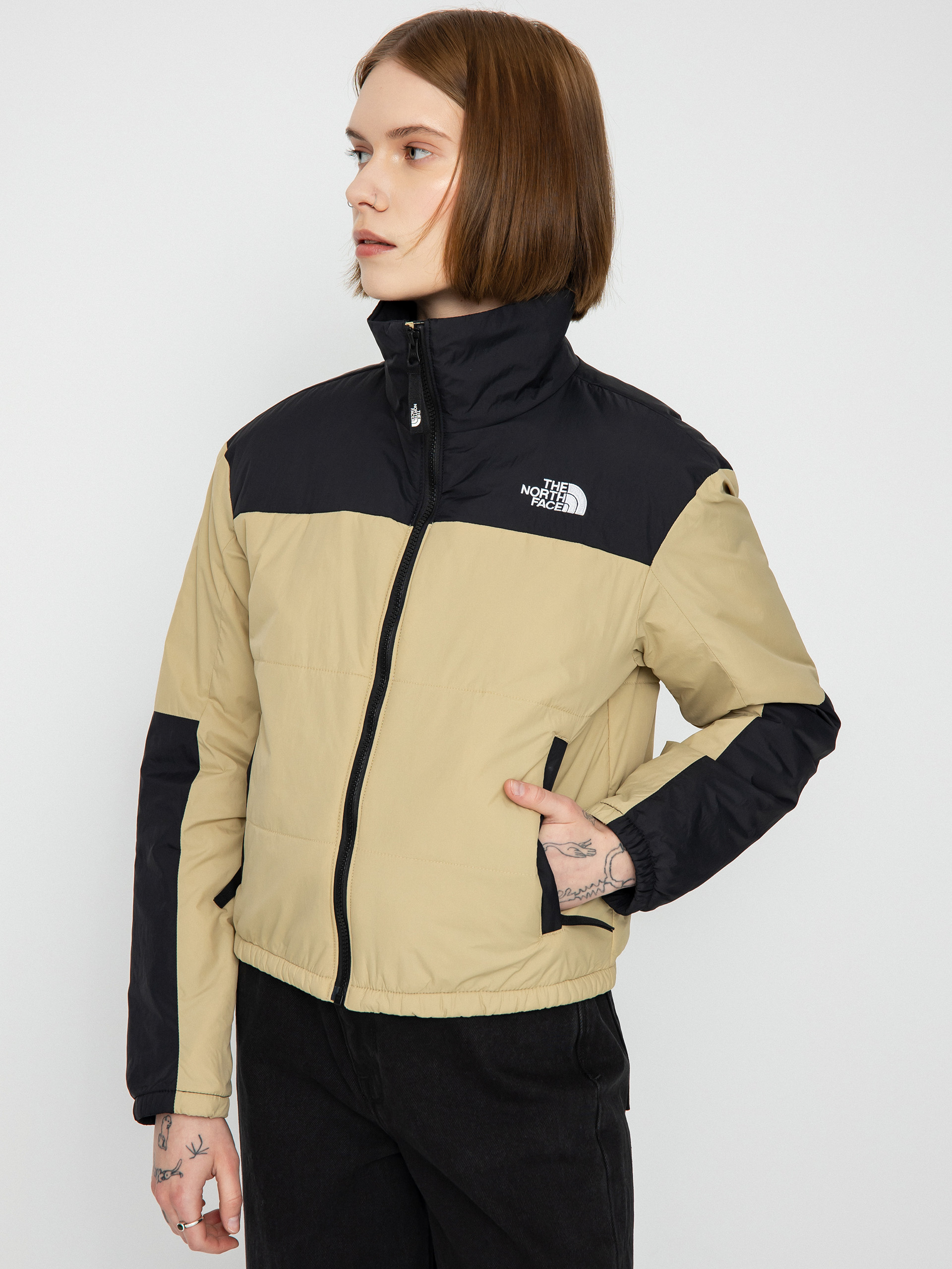 The North Face Guniwei Puffer Dzseki Wmn (khaki stone/tnf black)