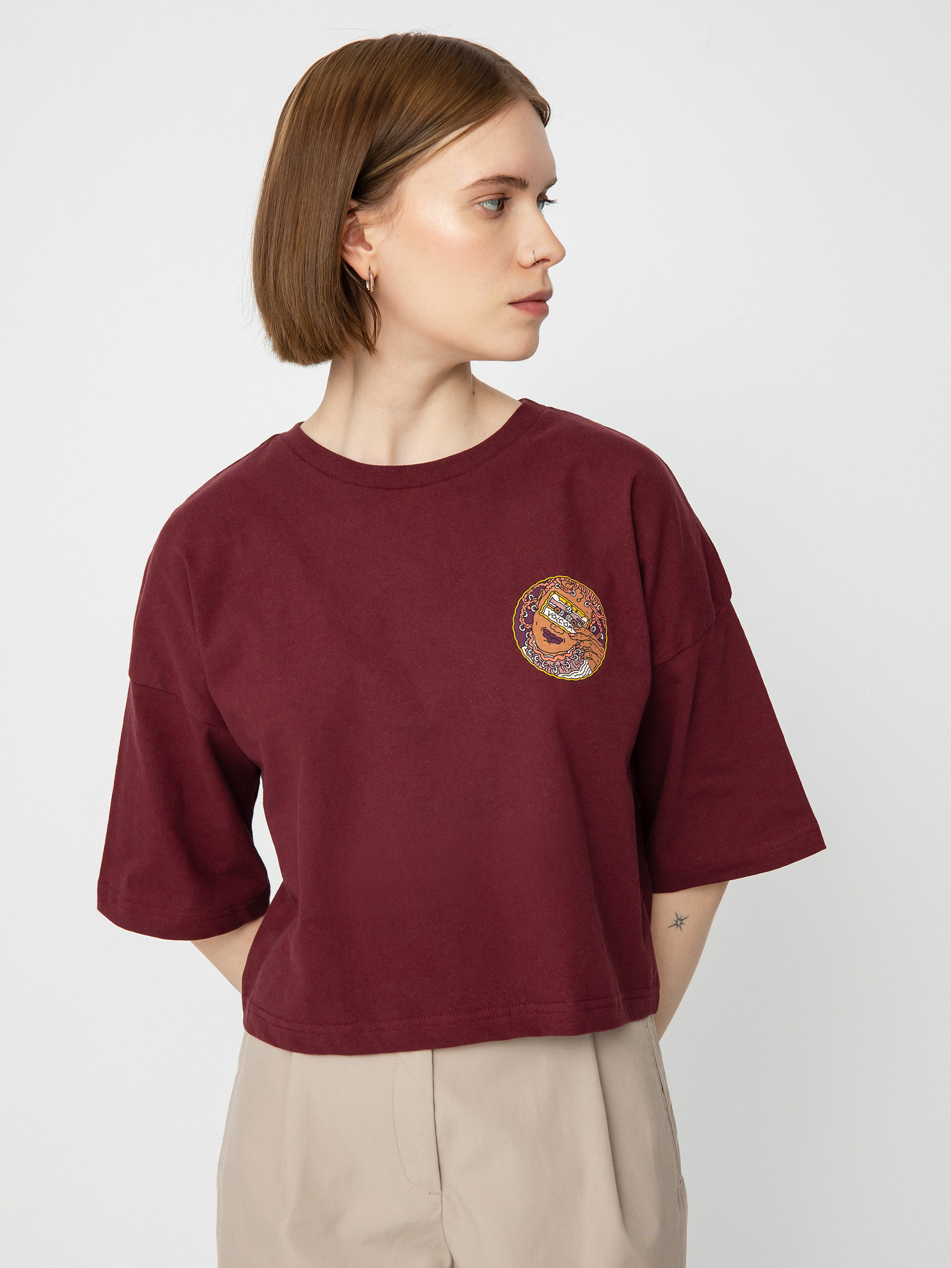 Volcom Drumstone póló Wmn (burgundy)