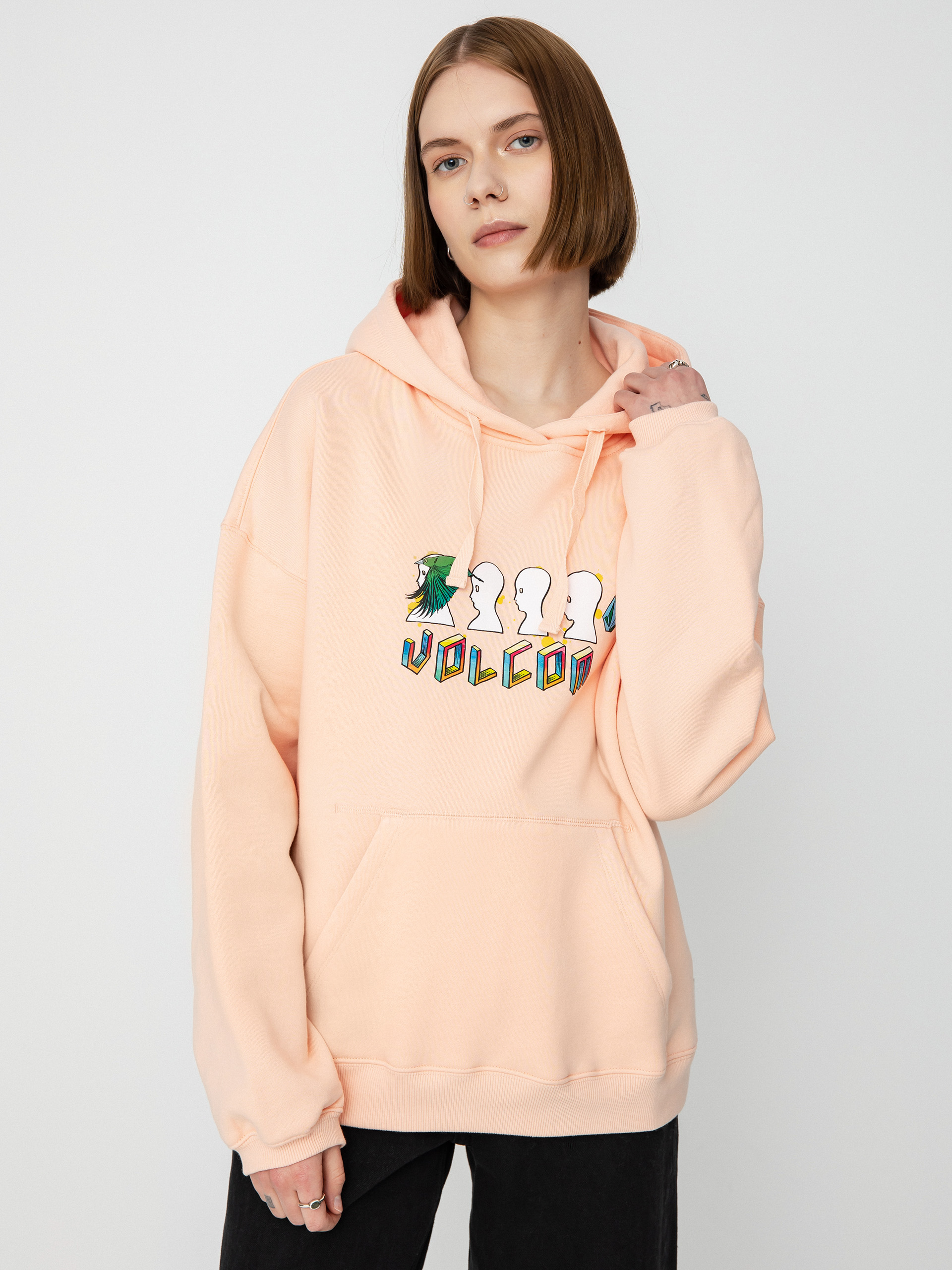 Volcom Fa Ed Merlin Murray HD Kapucnis pulóver Wmn (melon)