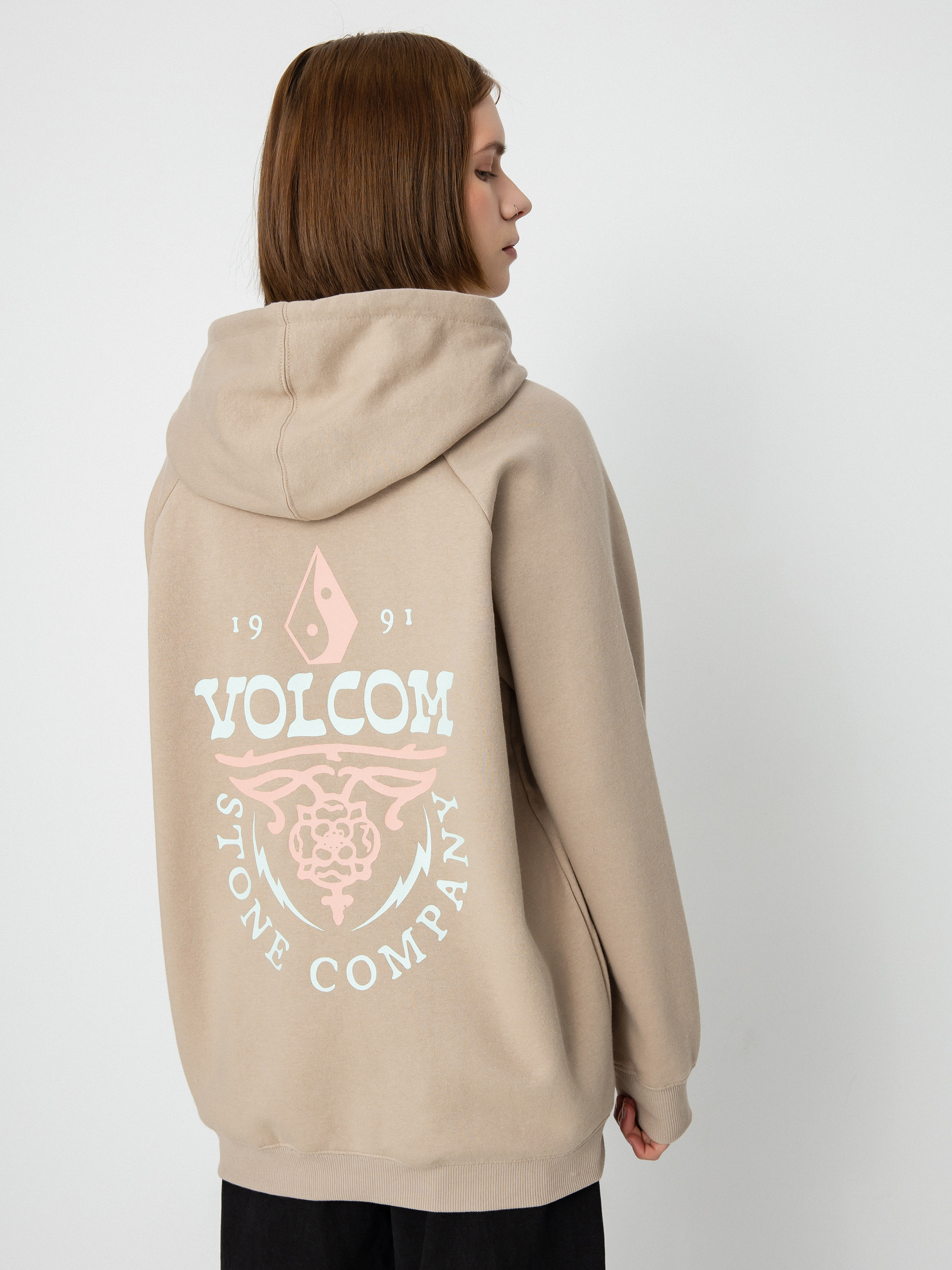 Volcom Truly Stoked Bf HD Kapucnis pulóver Wmn (taupe)