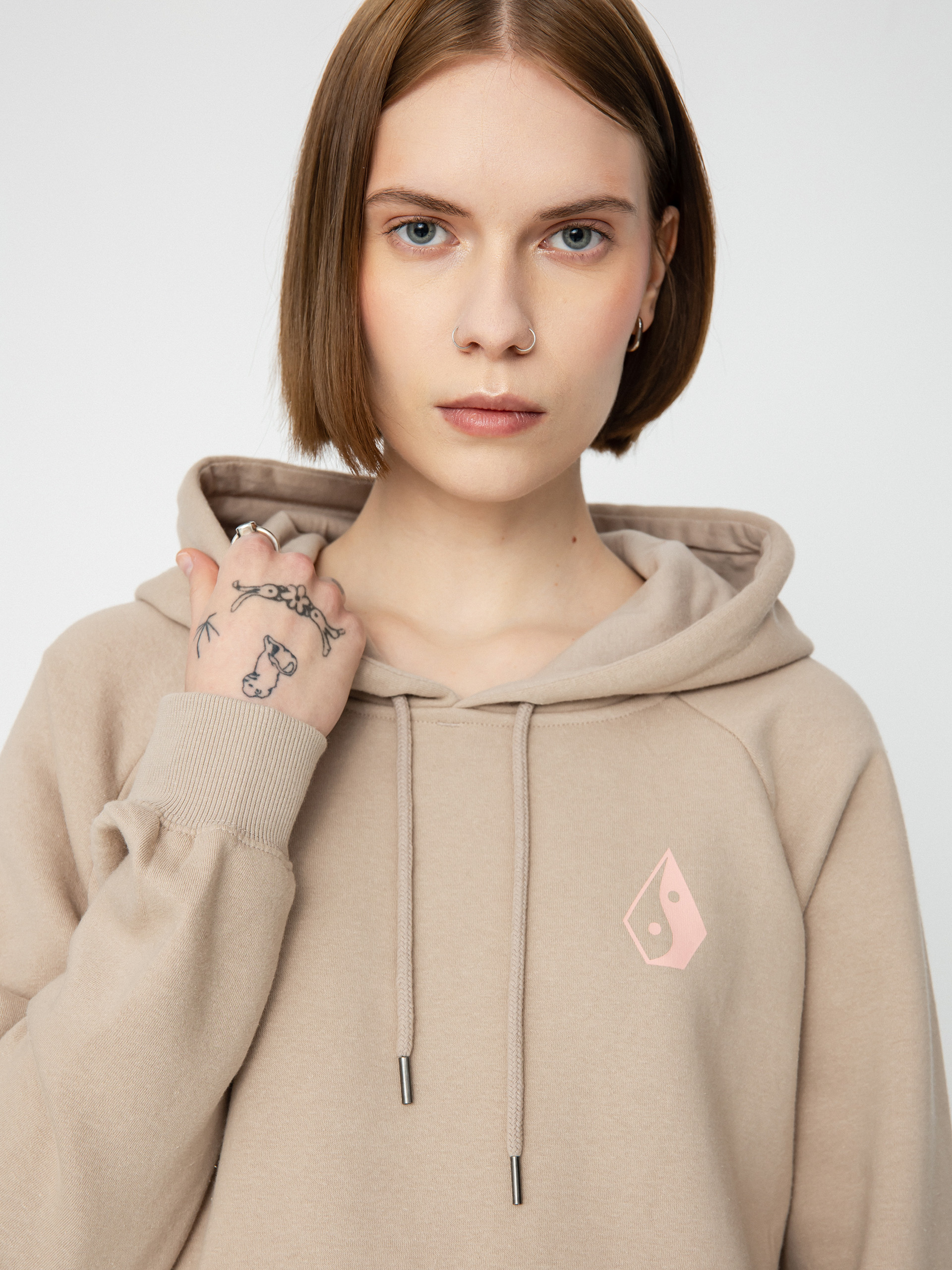 Volcom Truly Stoked Bf HD Kapucnis pulóver Wmn (taupe)