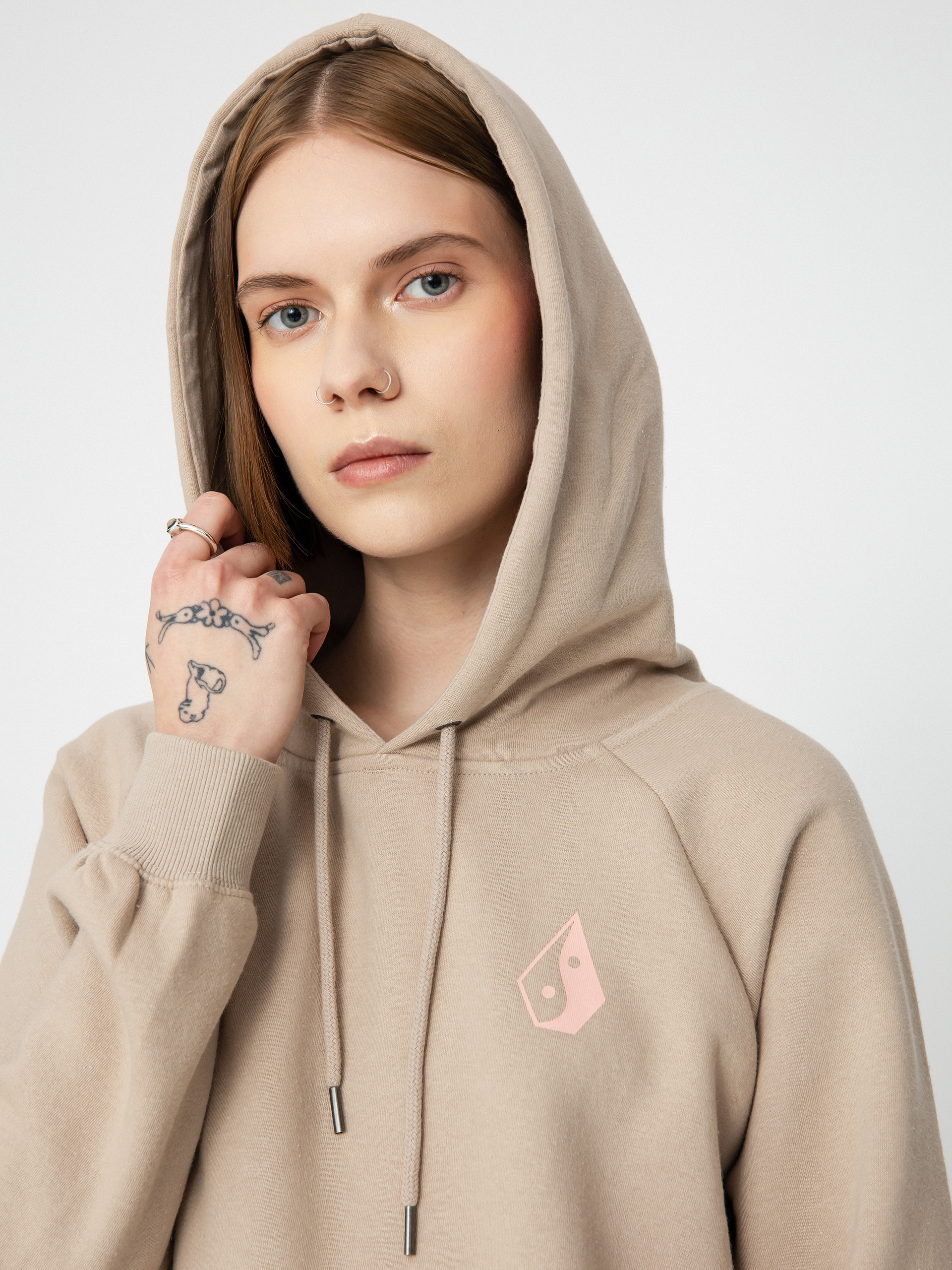 Volcom Truly Stoked Bf HD Kapucnis pulóver Wmn (taupe)