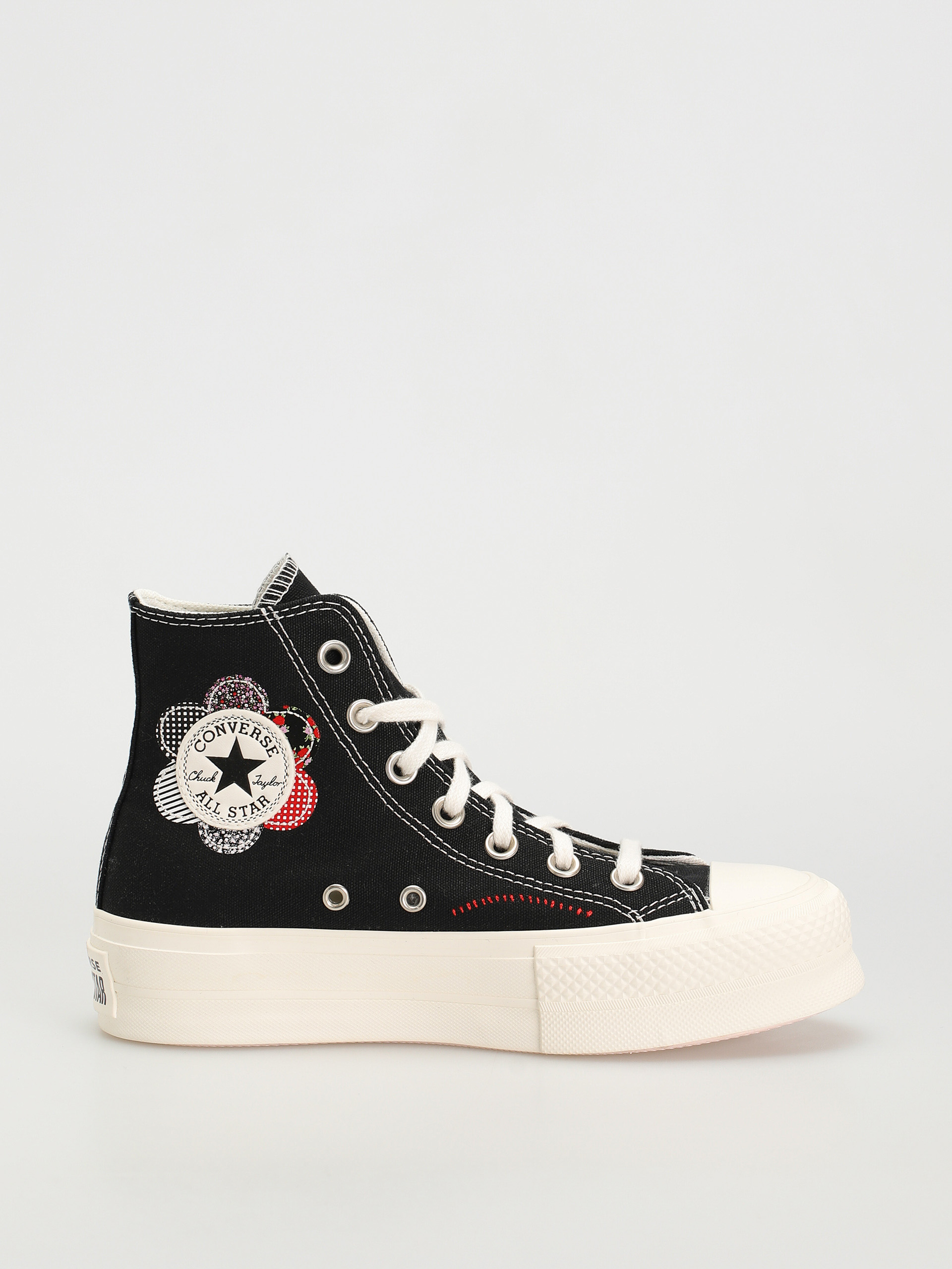 Converse Chuck Taylor All Star Lift Hi Tornacipők Wmn (black/egret/red)
