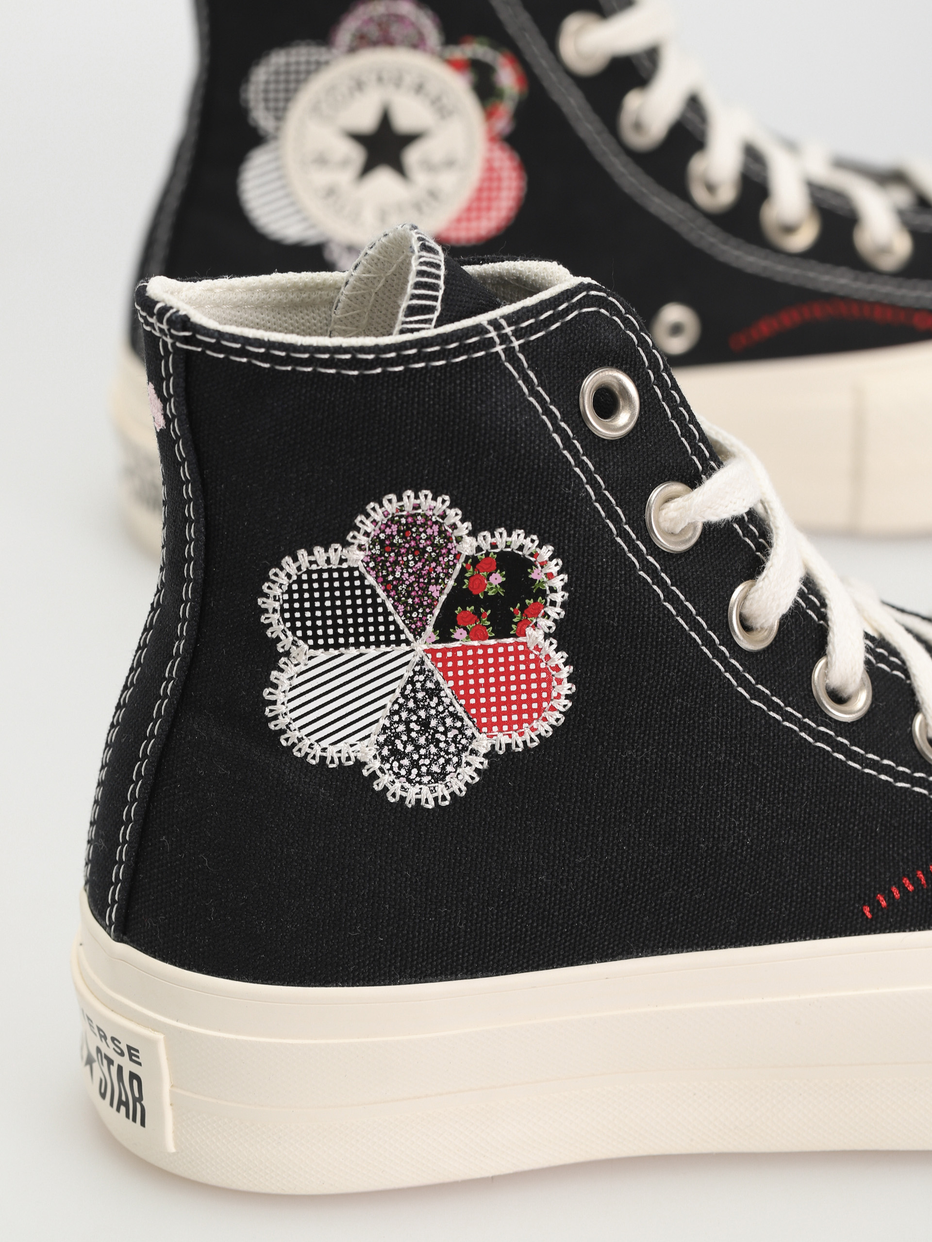 Converse Chuck Taylor All Star Lift Hi Tornacipők Wmn (black/egret/red)