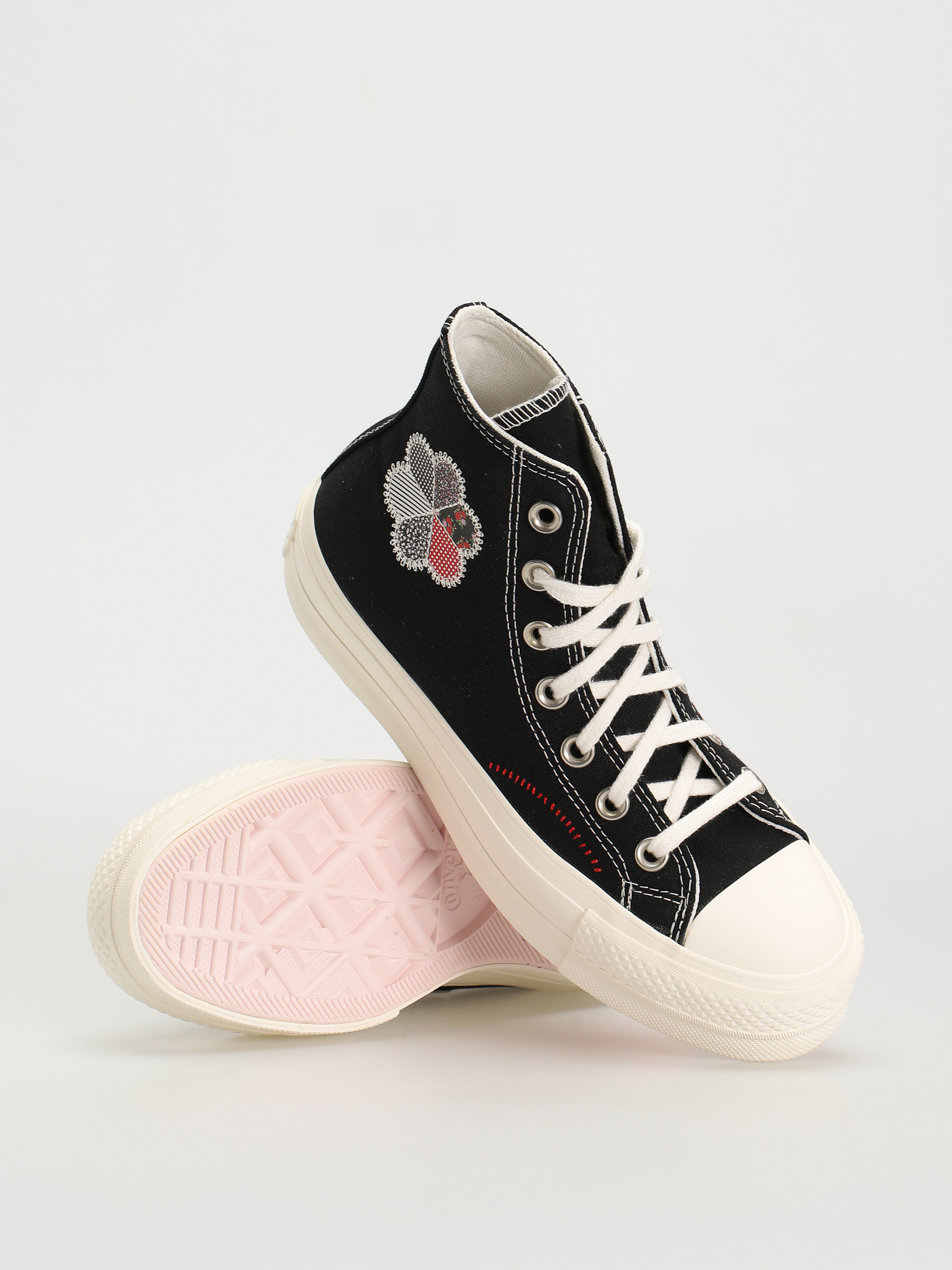 Converse Chuck Taylor All Star Lift Hi Tornacipők Wmn (black/egret/red)