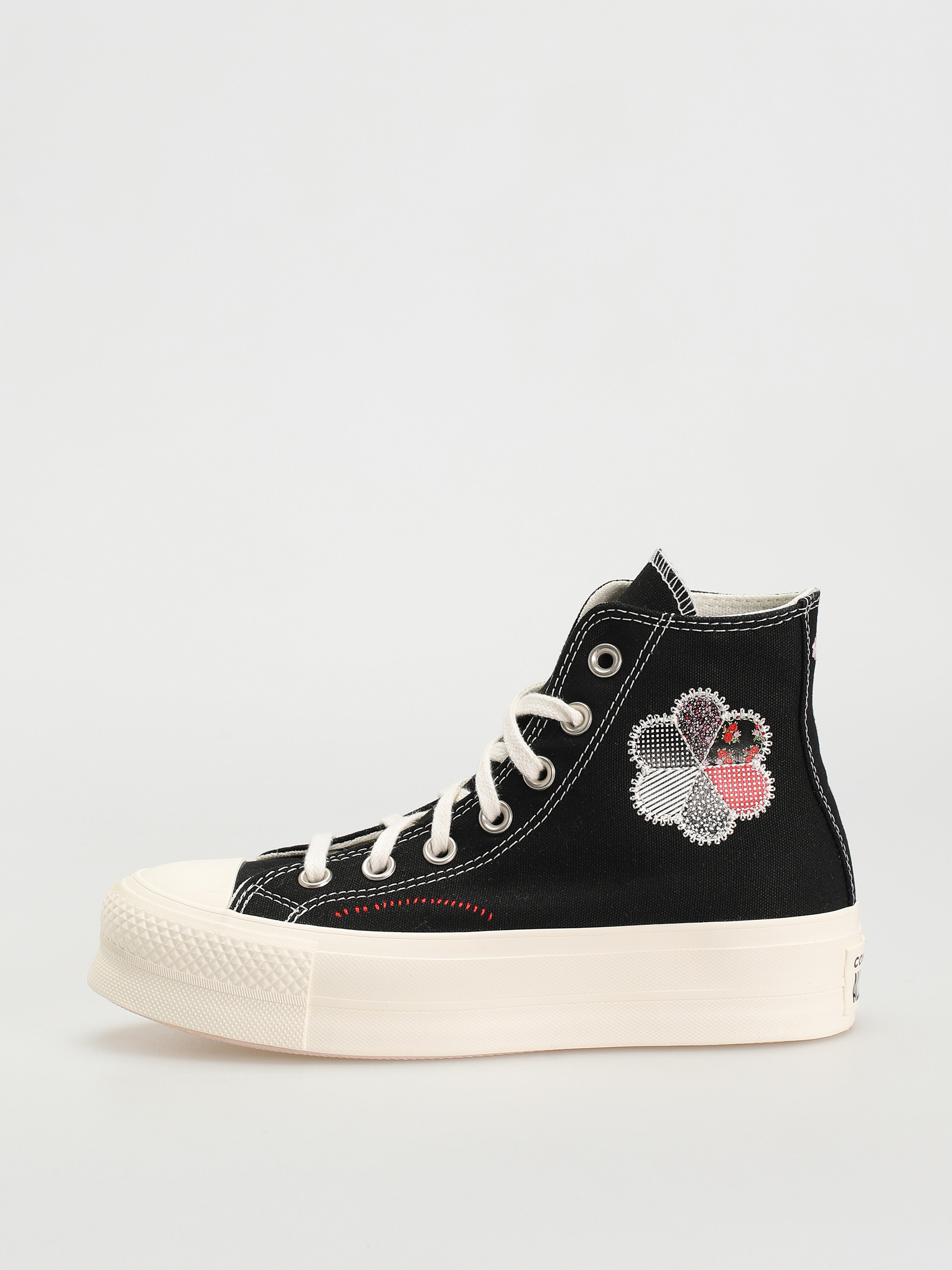 Converse Chuck Taylor All Star Lift Hi Tornacipők Wmn (black/egret/red)