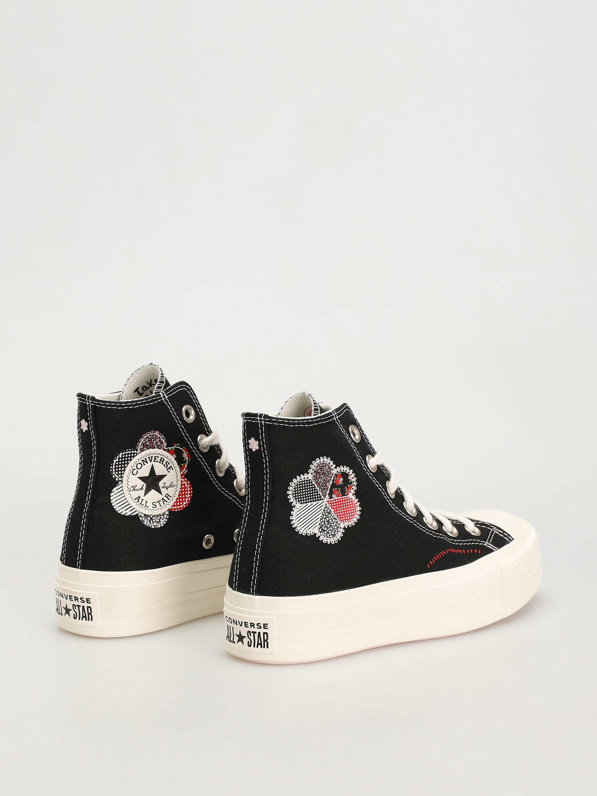 Converse Chuck Taylor All Star Lift Hi Tornacipők Wmn (black/egret/red)