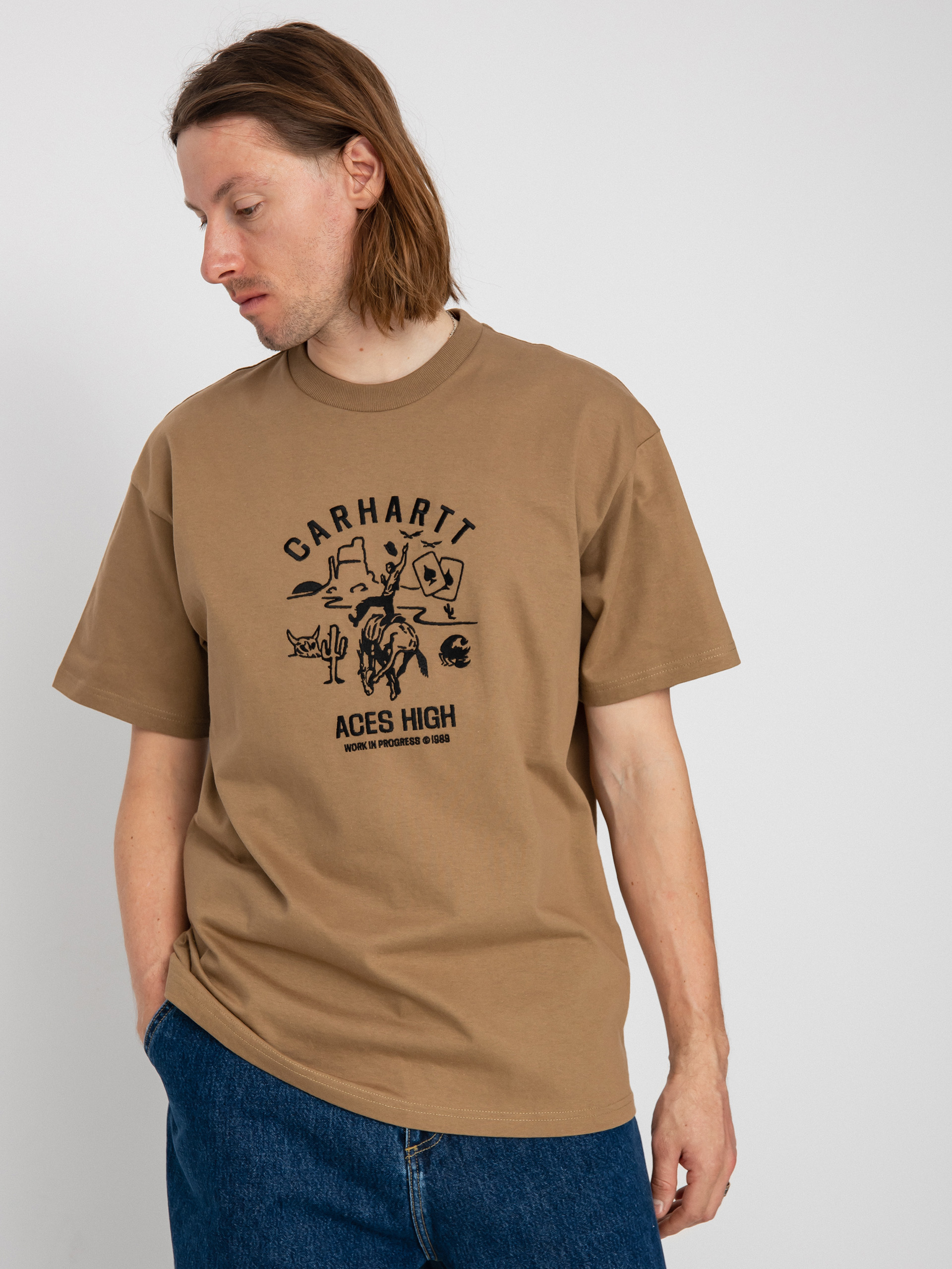 Carhartt WIP Souvenir Valley póló (buffalo/black)