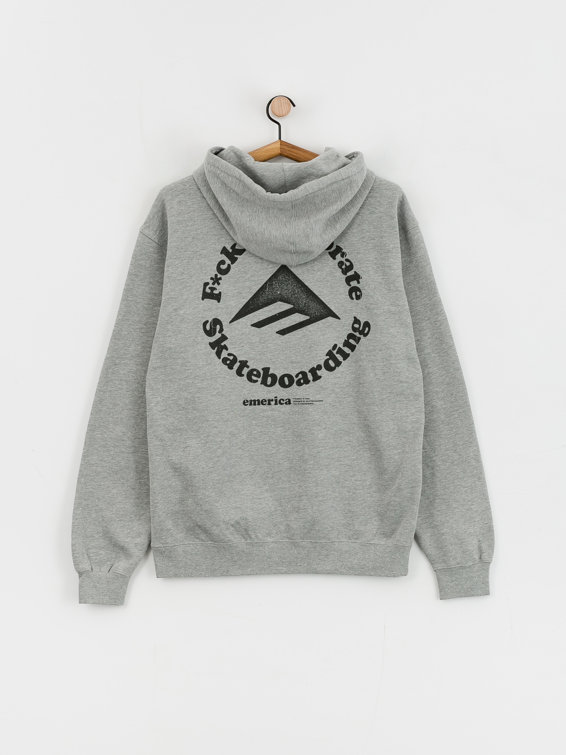 Emerica Eff Corporate 2 HD Kapucnis pulóver (grey/heather)