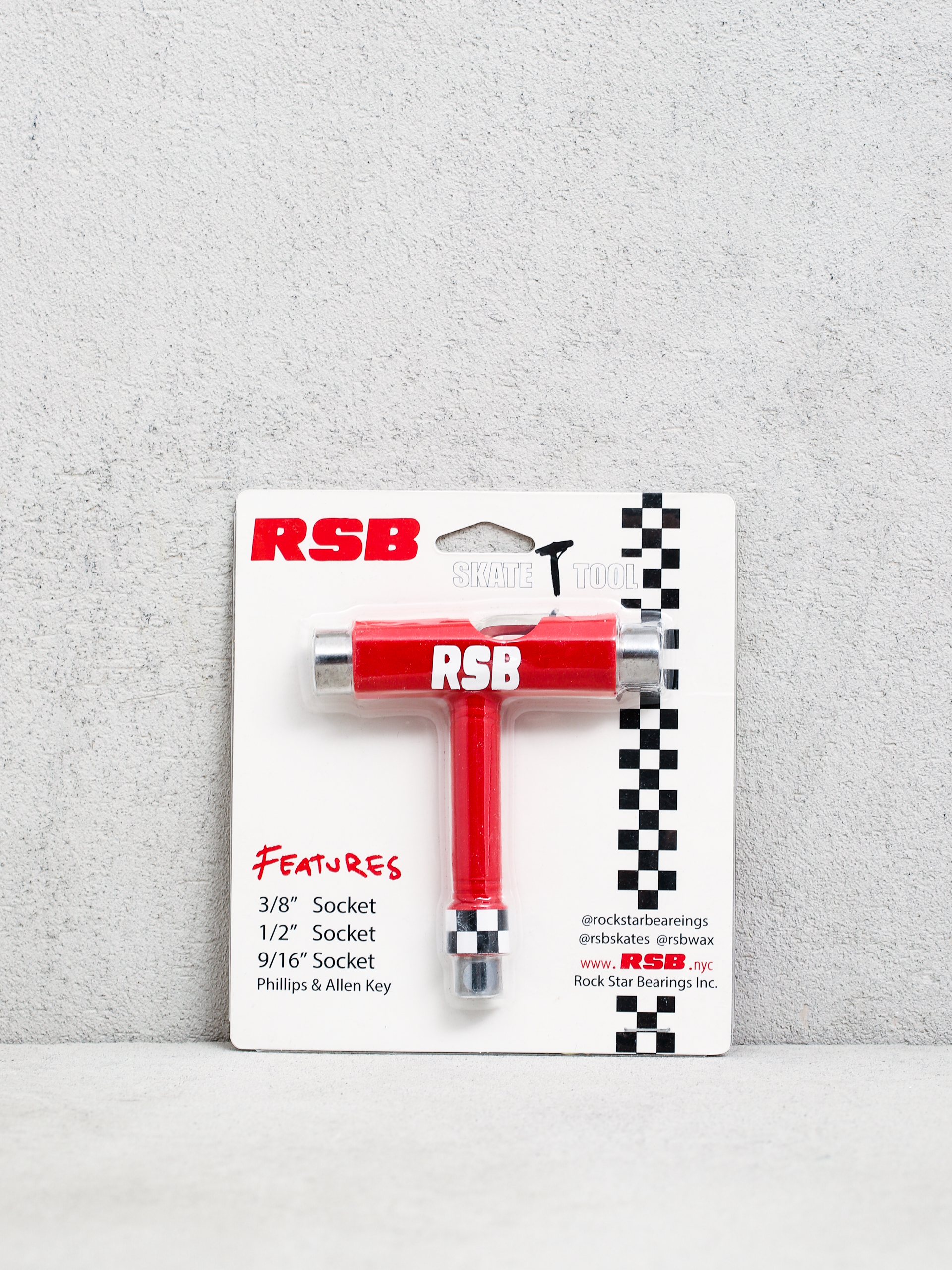 Rock Star Bearings Classic T Skate Tool Red (red)