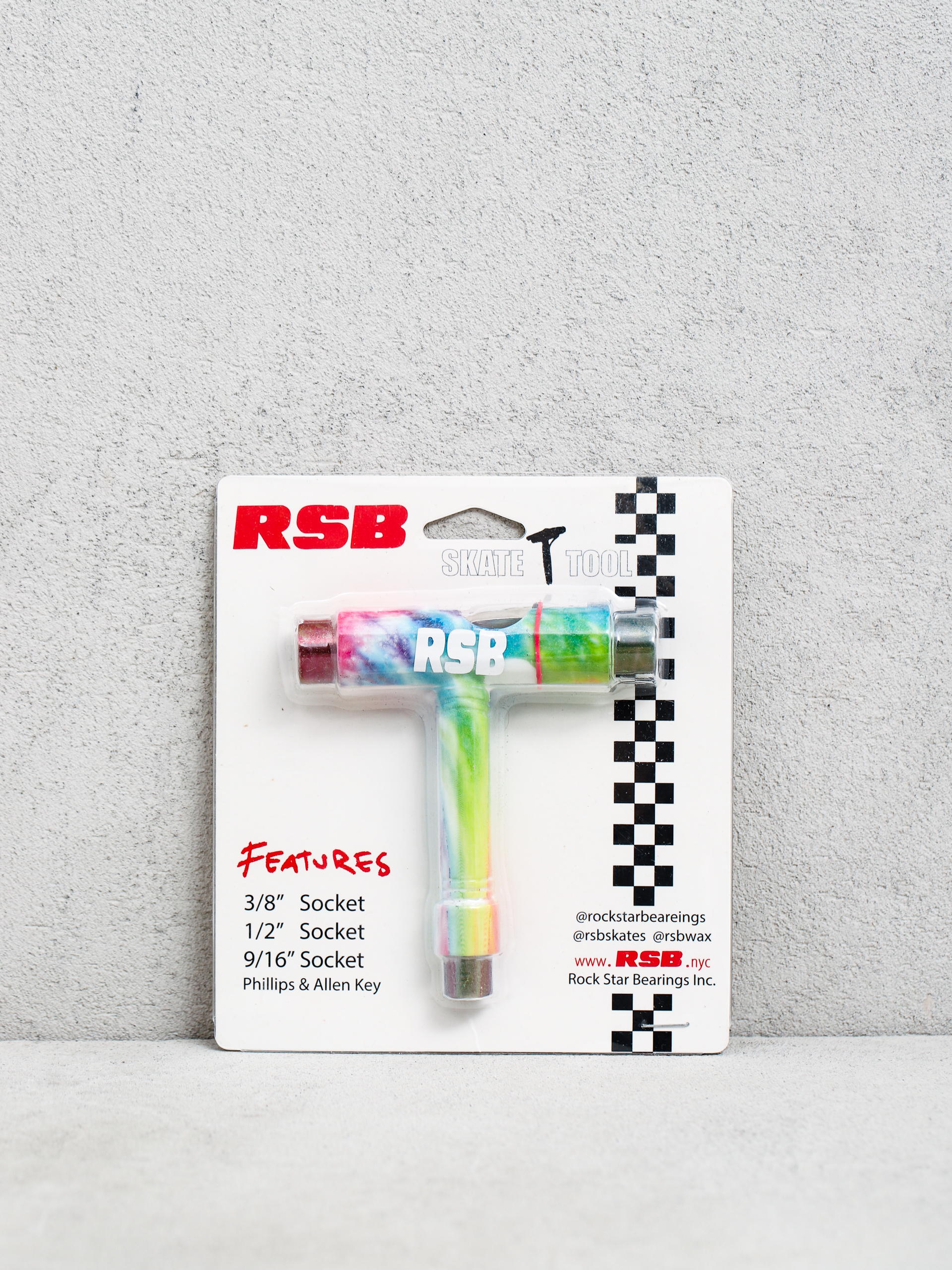 Rock Star Bearings Classic T Skate Tool Tie Die (tie dye)