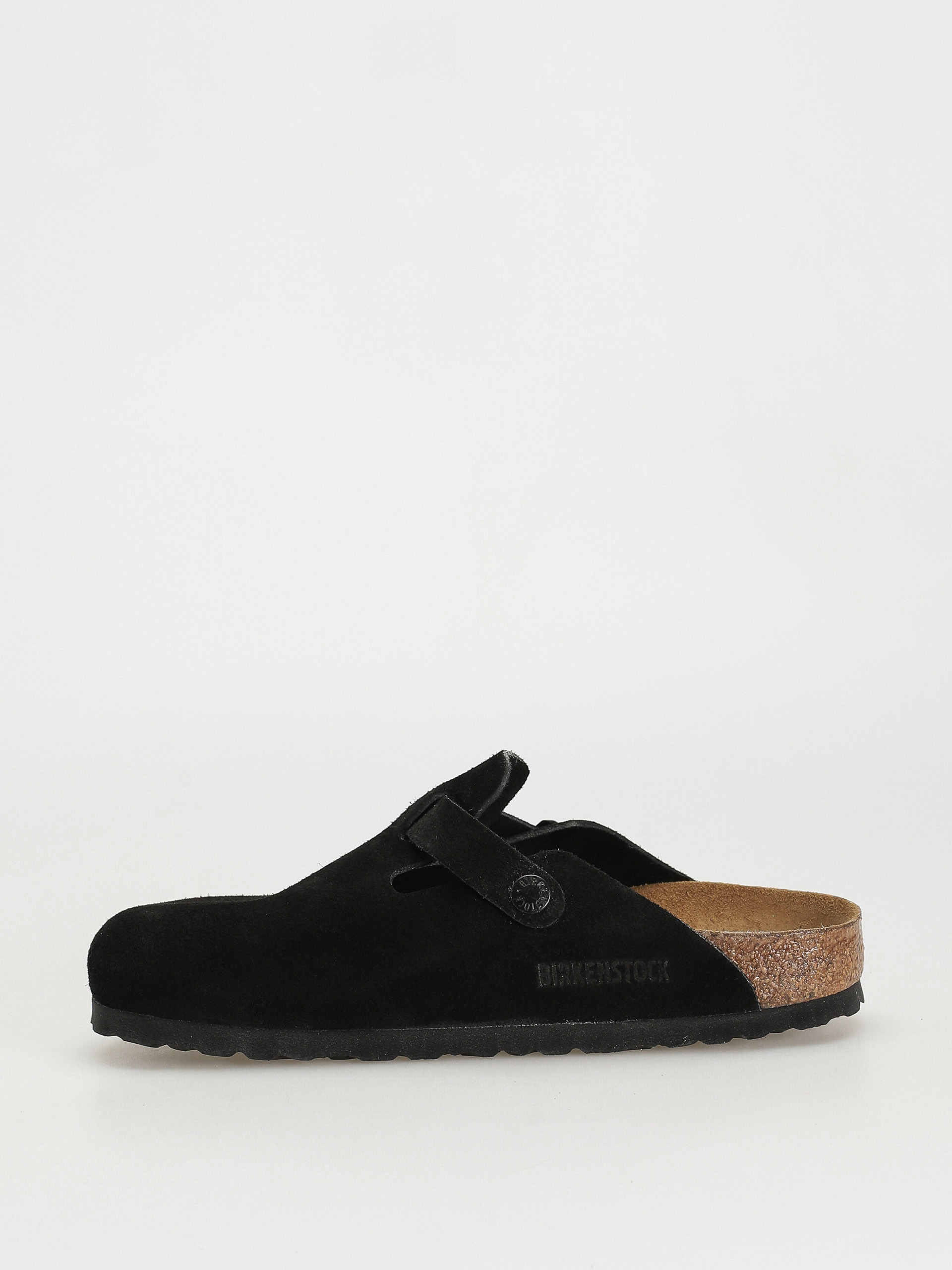 Birkenstock Boston Suede Narrow Flip-flop papucsok Wmn (black)