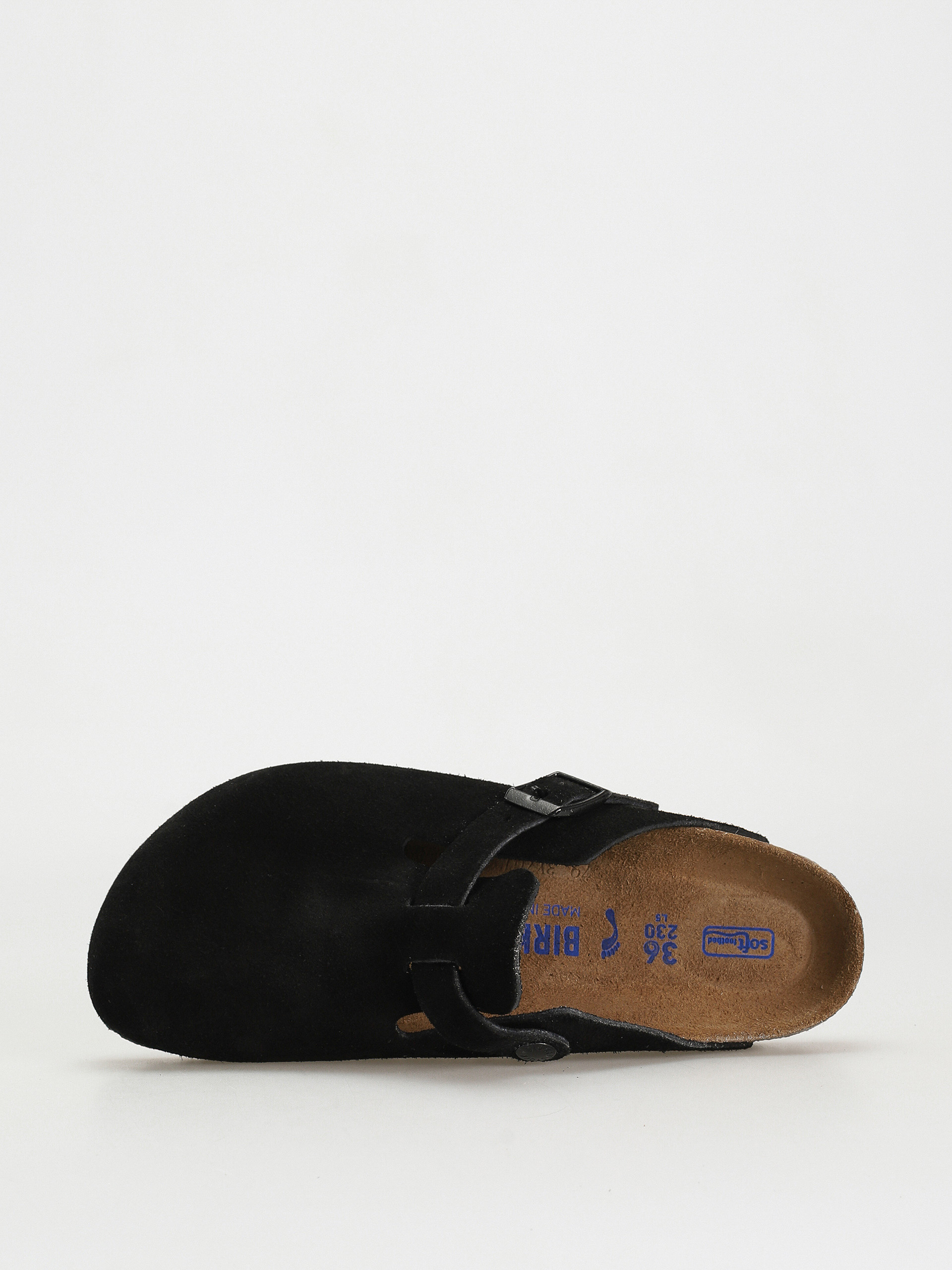 Birkenstock Boston Suede Narrow Flip-flop papucsok Wmn (black)