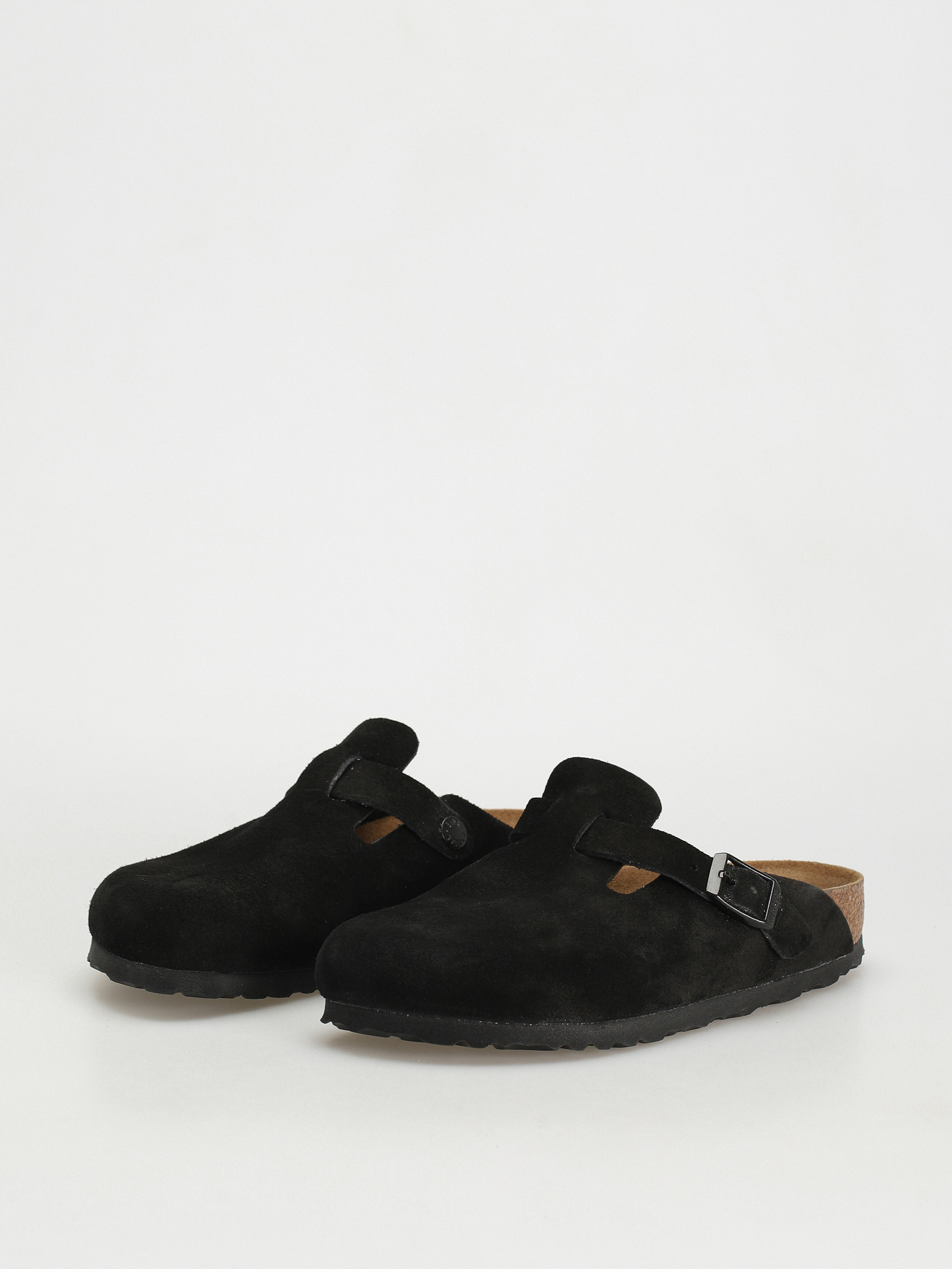 Birkenstock Boston Suede Narrow Flip-flop papucsok Wmn (black)