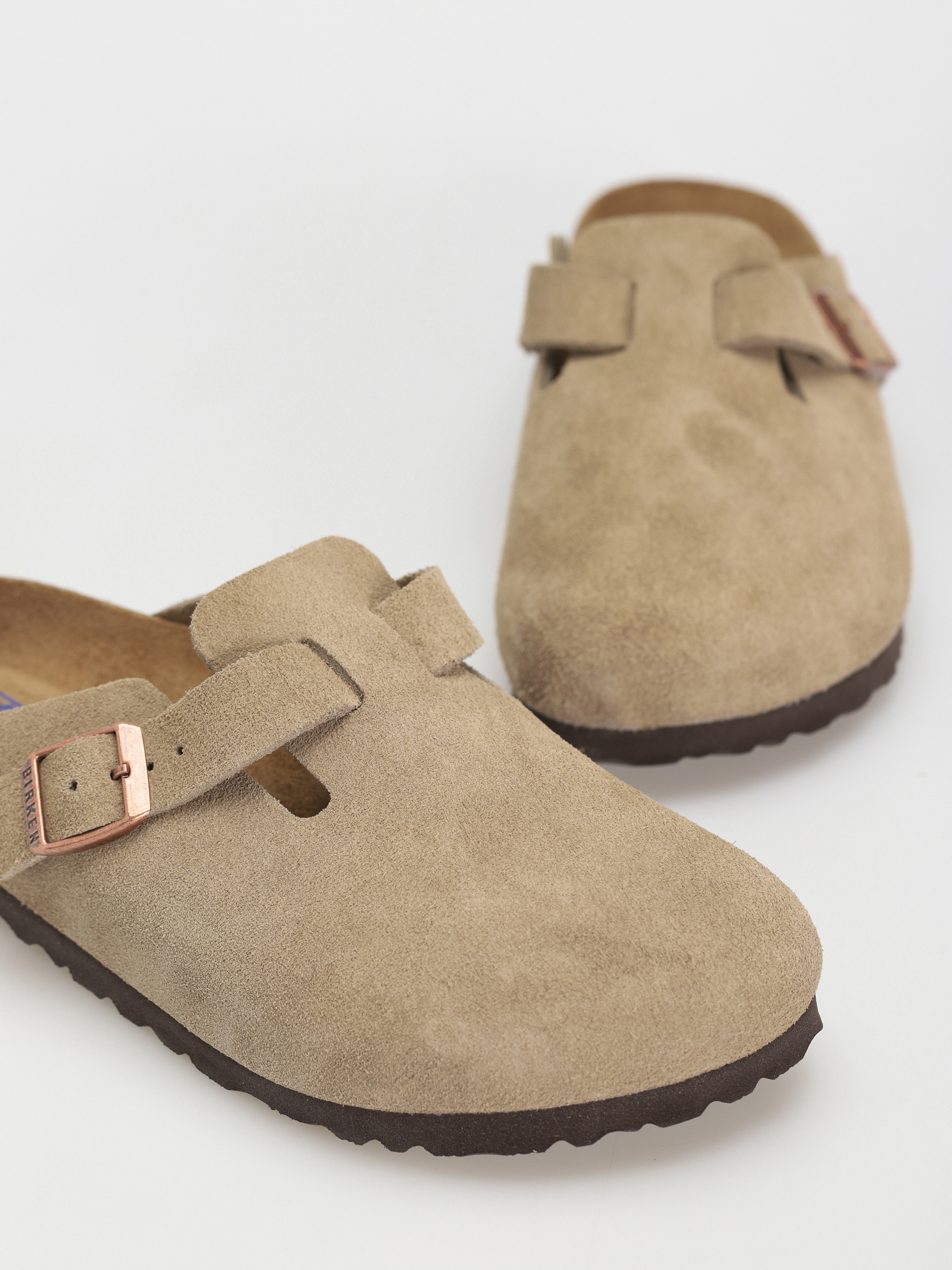 Birkenstock Boston Suede Narrow Flip-flop papucsok Wmn (taupe)